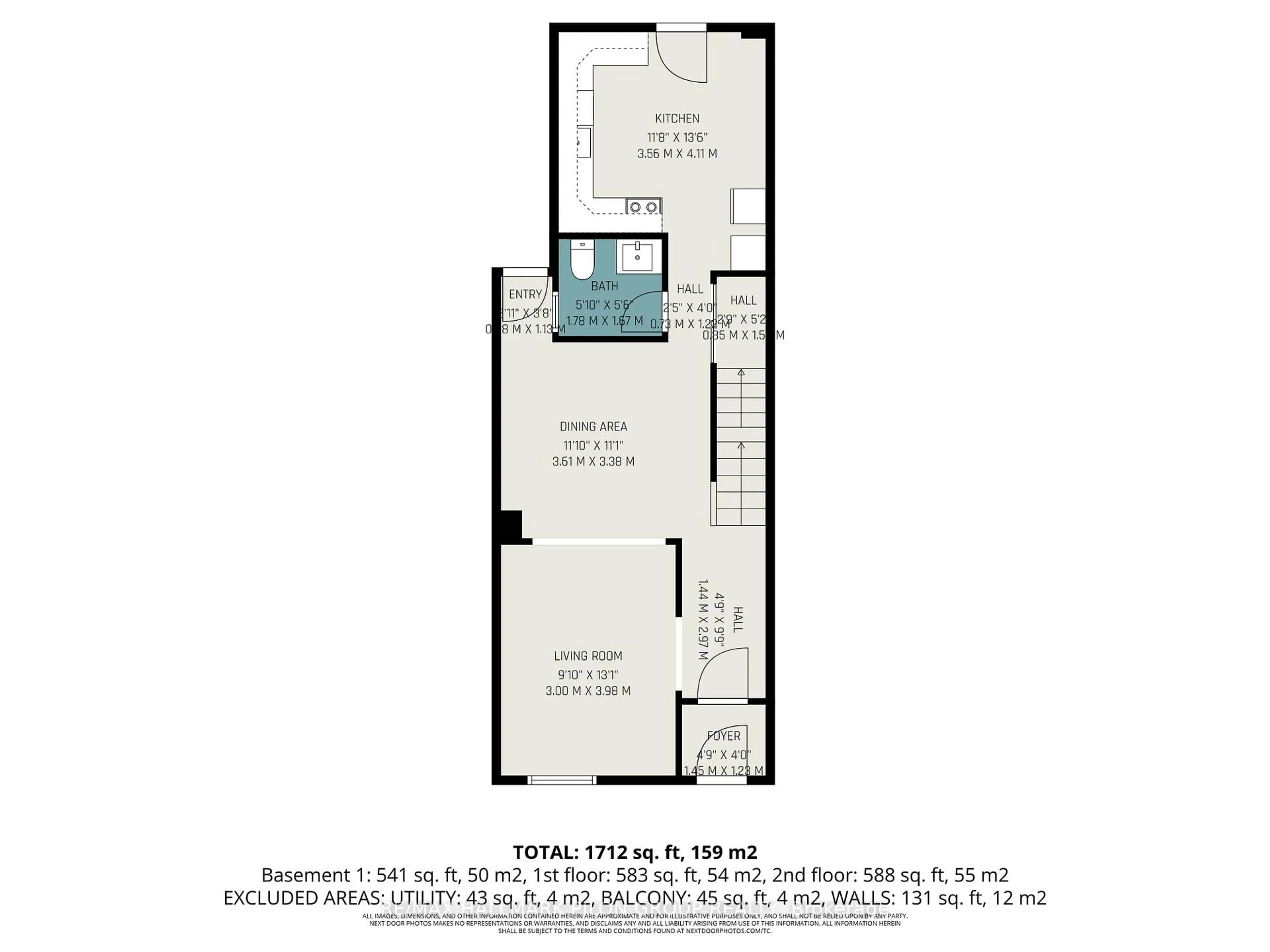 Floor plan for 132 Beausoleil Dr, Ottawa Ontario K1N 7V6