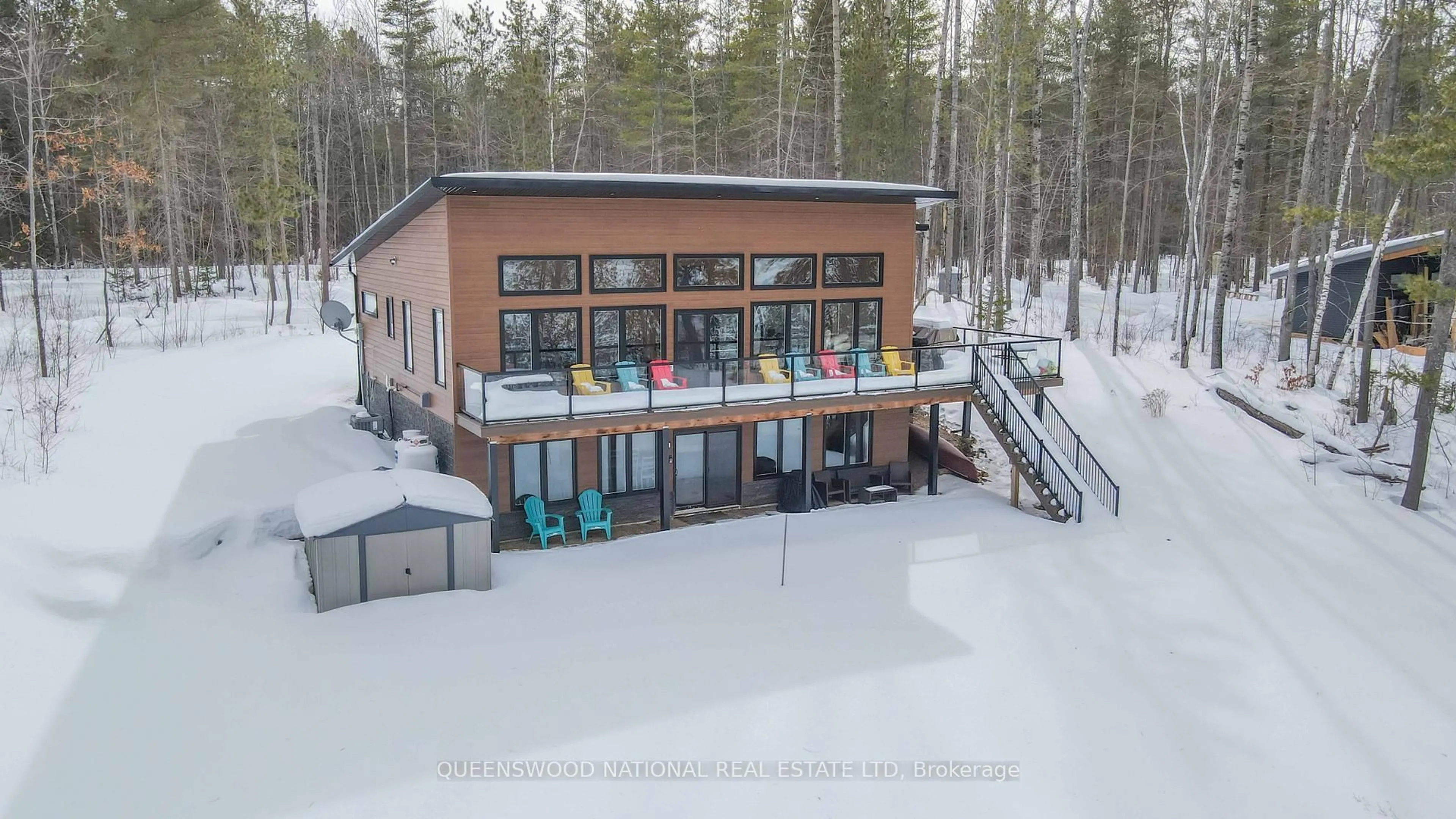 A pic from outside/outdoor area/front of a property/back of a property/a pic from drone, building for 227 Grunwald Rd, Combermere Ontario K0J 1L0