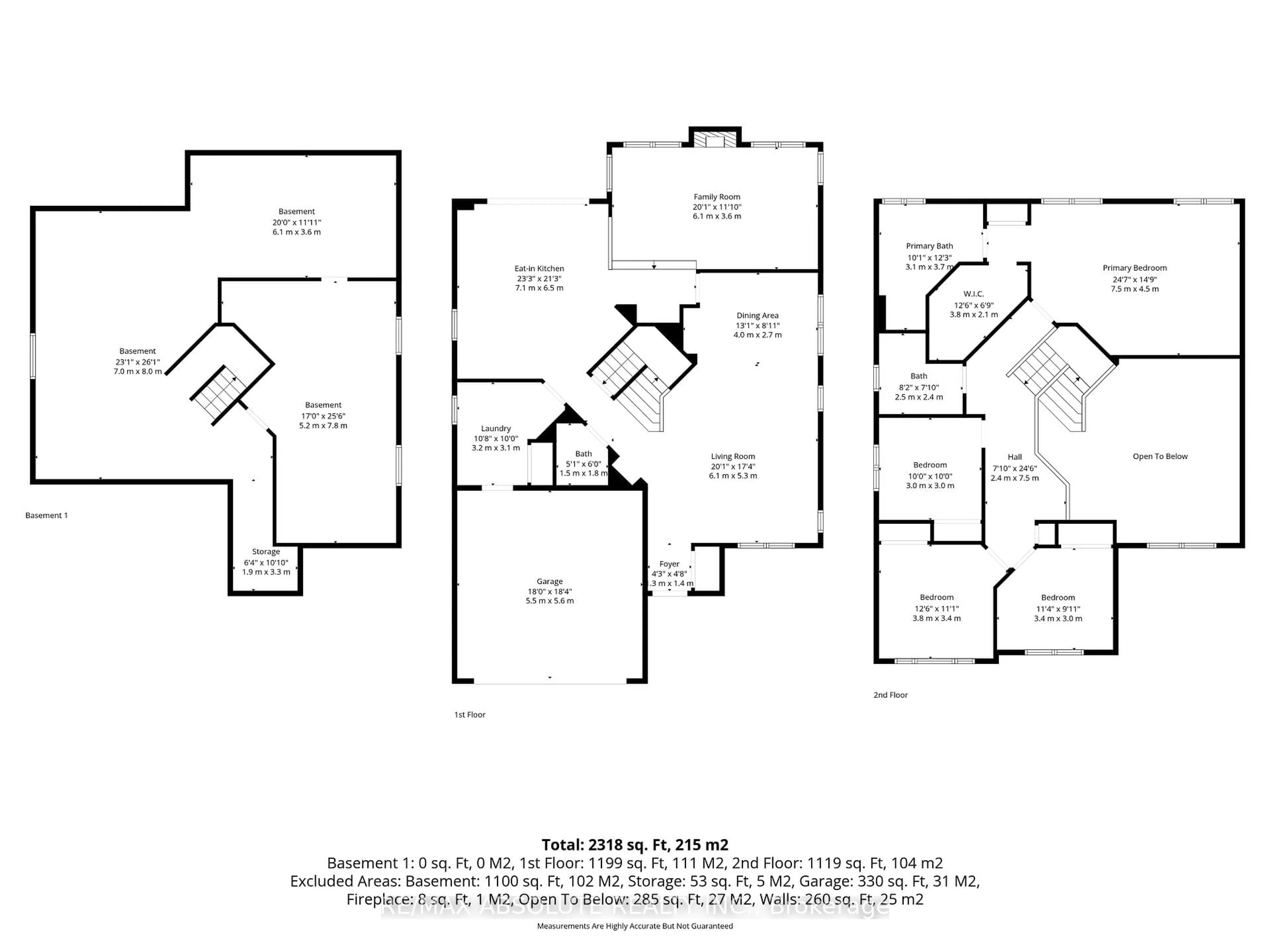 Floor plan for 115 Arrowwood Dr, Ottawa Ontario K2S 2G2