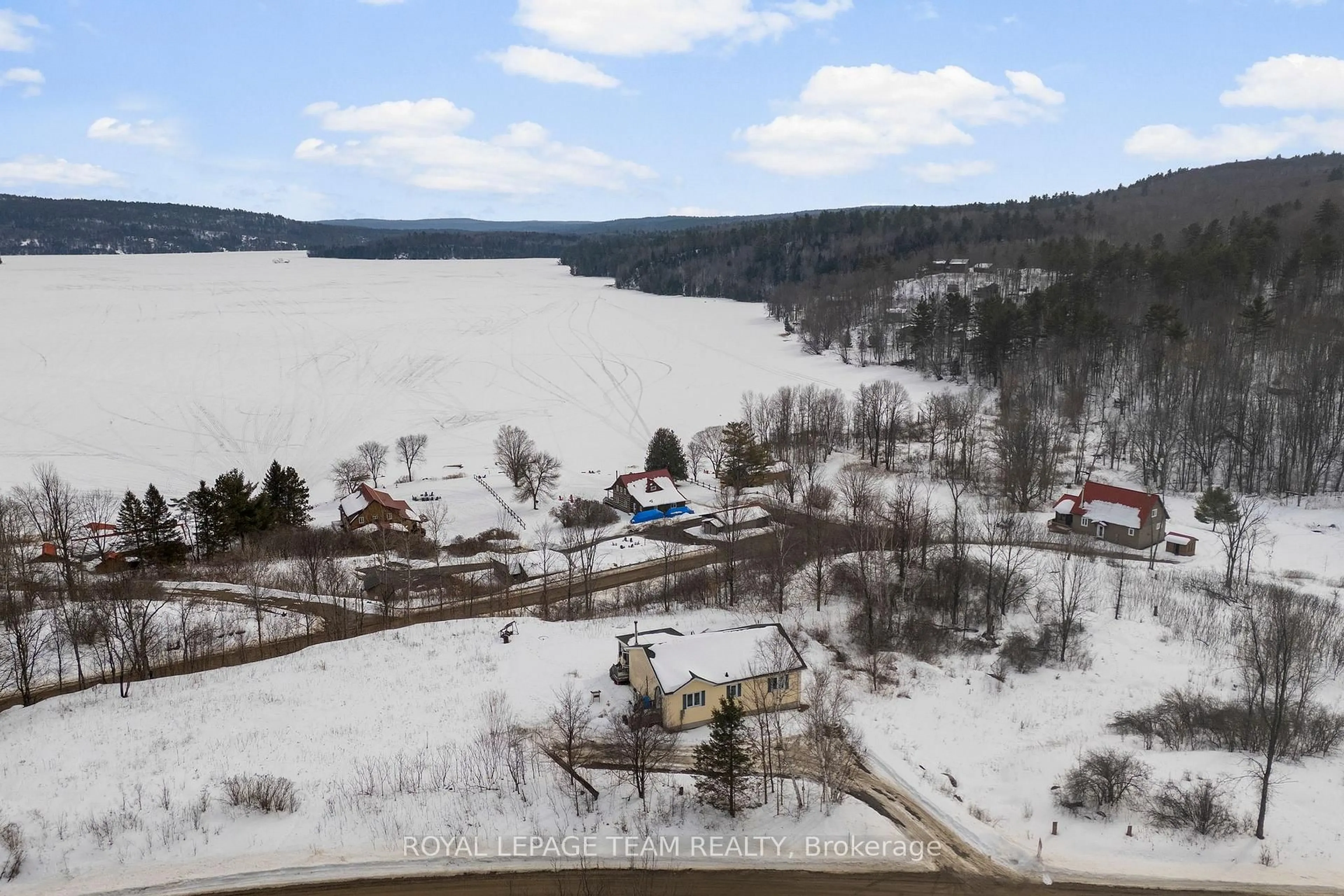 A pic from outside/outdoor area/front of a property/back of a property/a pic from drone, water/lake/river/ocean view for 1086 Victory Lane, Calabogie Ontario K0J 1H0