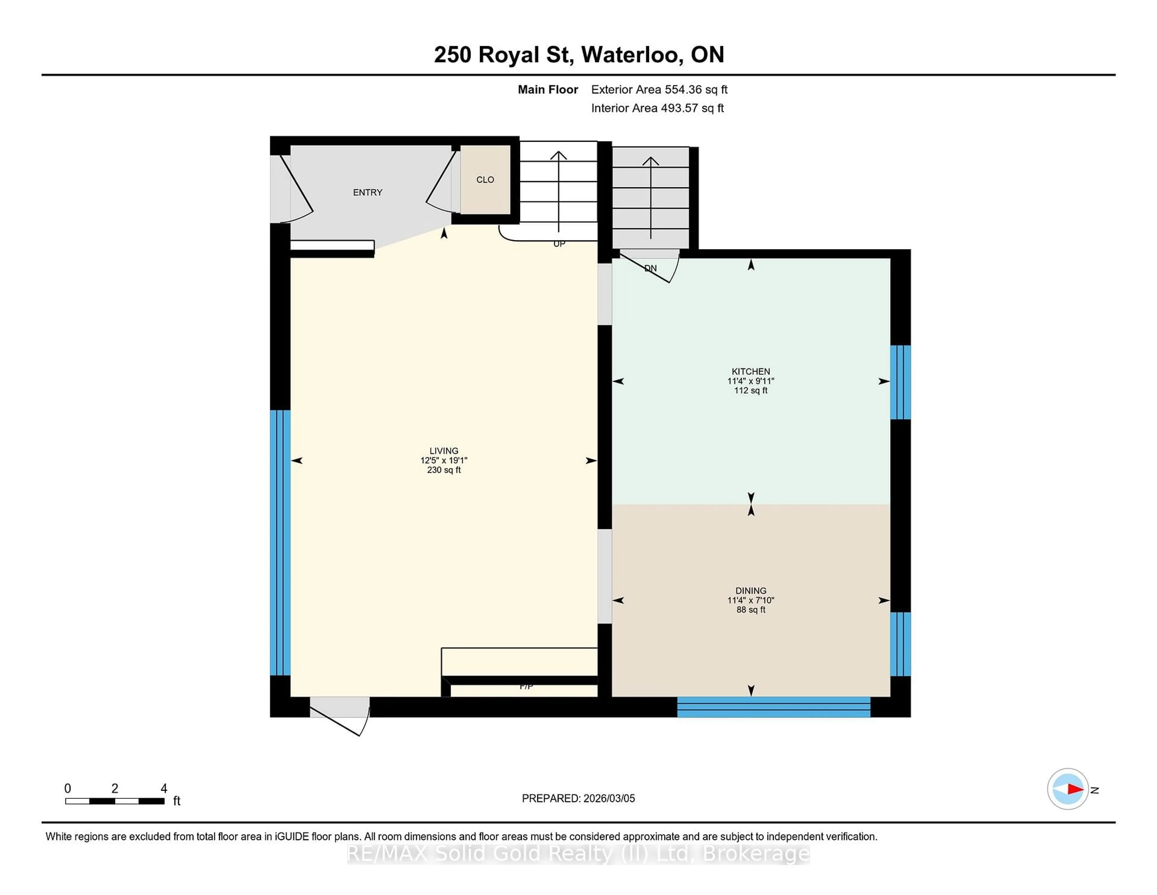 Floor plan for 250 Royal St, Waterloo Ontario N2J 2J2