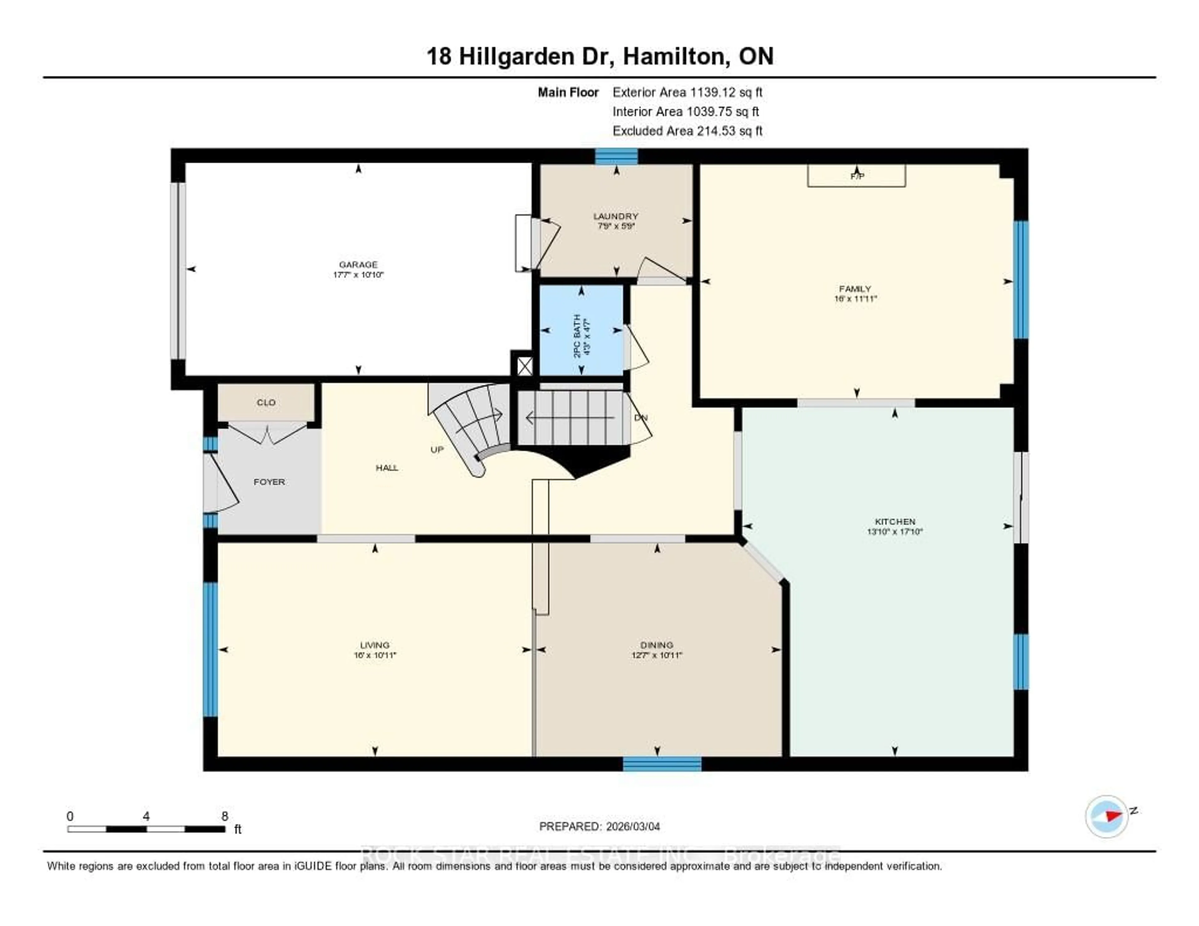 Floor plan for 18 HILLGARDEN Dr, Hamilton Ontario L8J 2S4