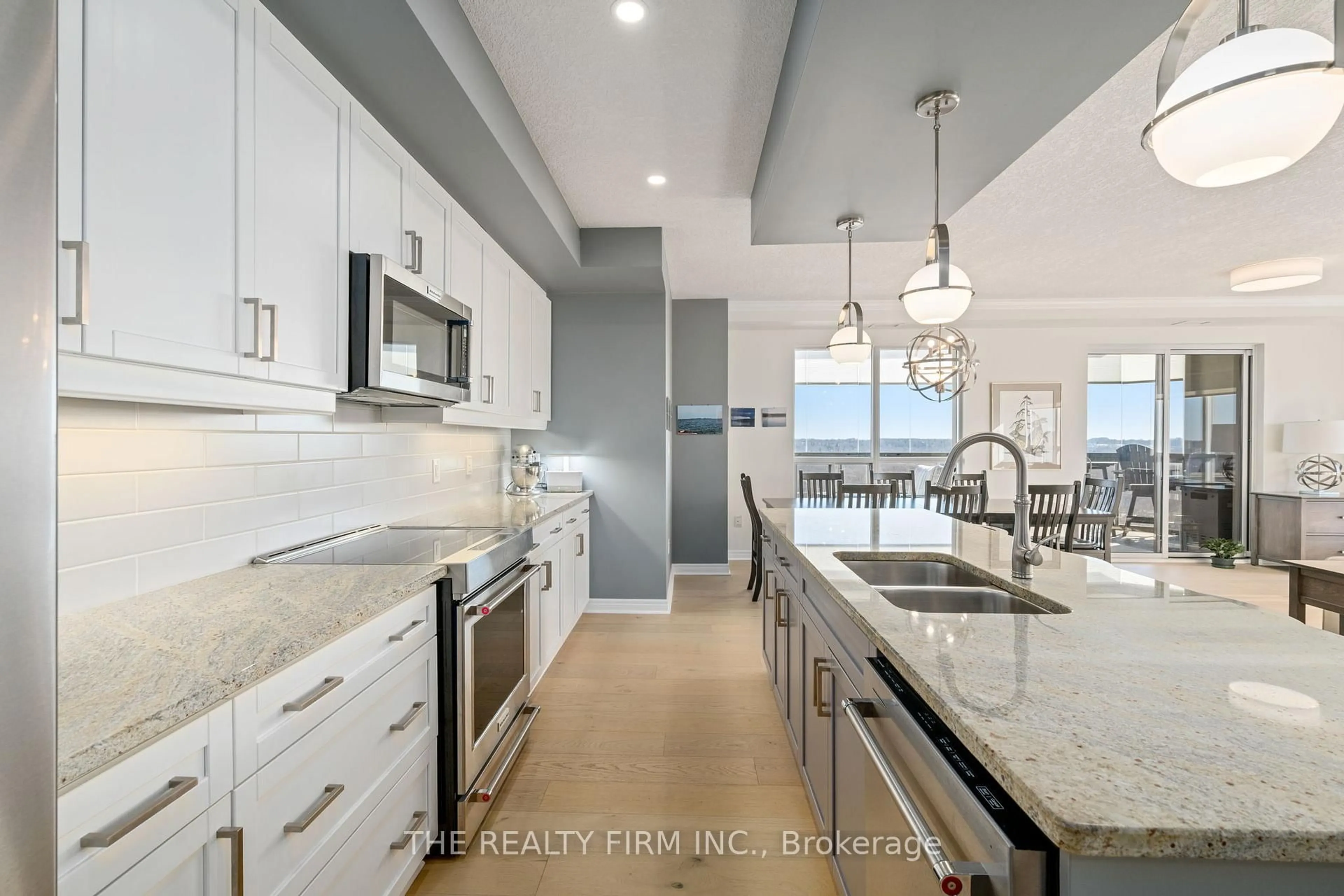 Contemporary kitchen, ceramic/tile floor for 330 Ridout St #1708, London East Ontario N6A 0A7