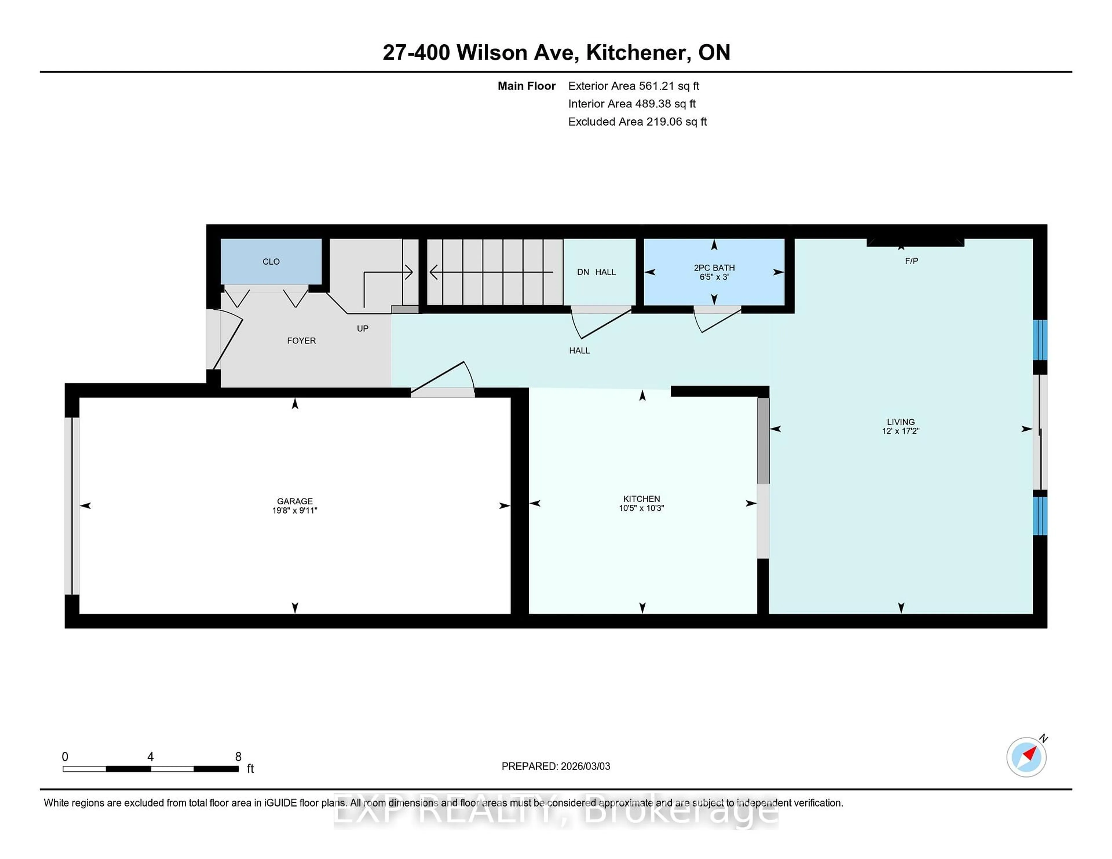 Floor plan for 400 Wilson Ave #27, Kitchener Ontario N2C 2S1