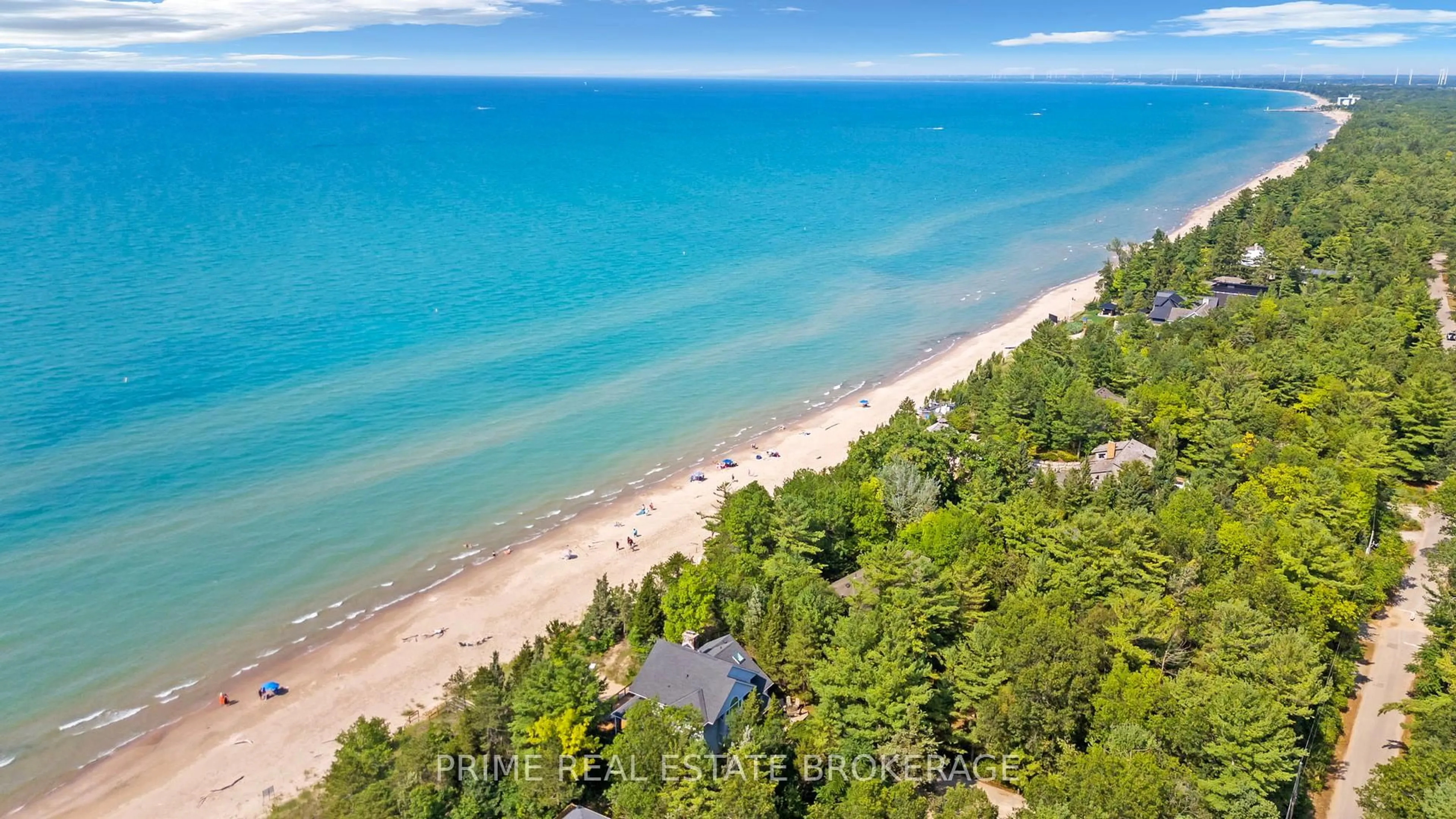 A pic from outside/outdoor area/front of a property/back of a property/a pic from drone, water/lake/river/ocean view for 9856 Huron Pl, Lambton Shores Ontario N0M 1T0
