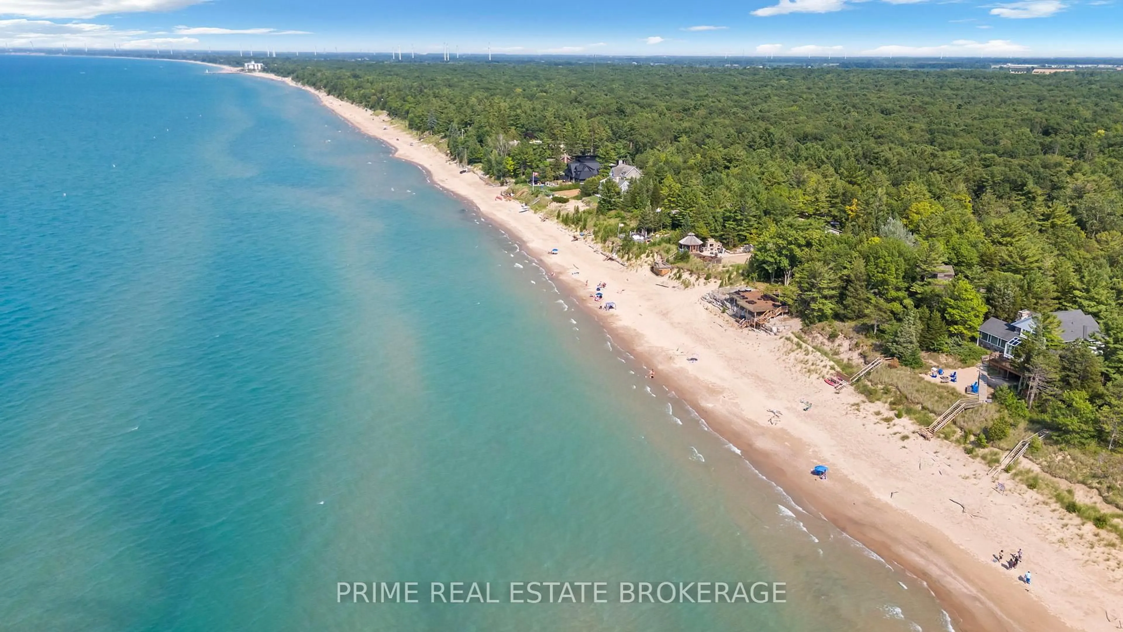 A pic from outside/outdoor area/front of a property/back of a property/a pic from drone, water/lake/river/ocean view for 9856 Huron Pl, Lambton Shores Ontario N0M 1T0