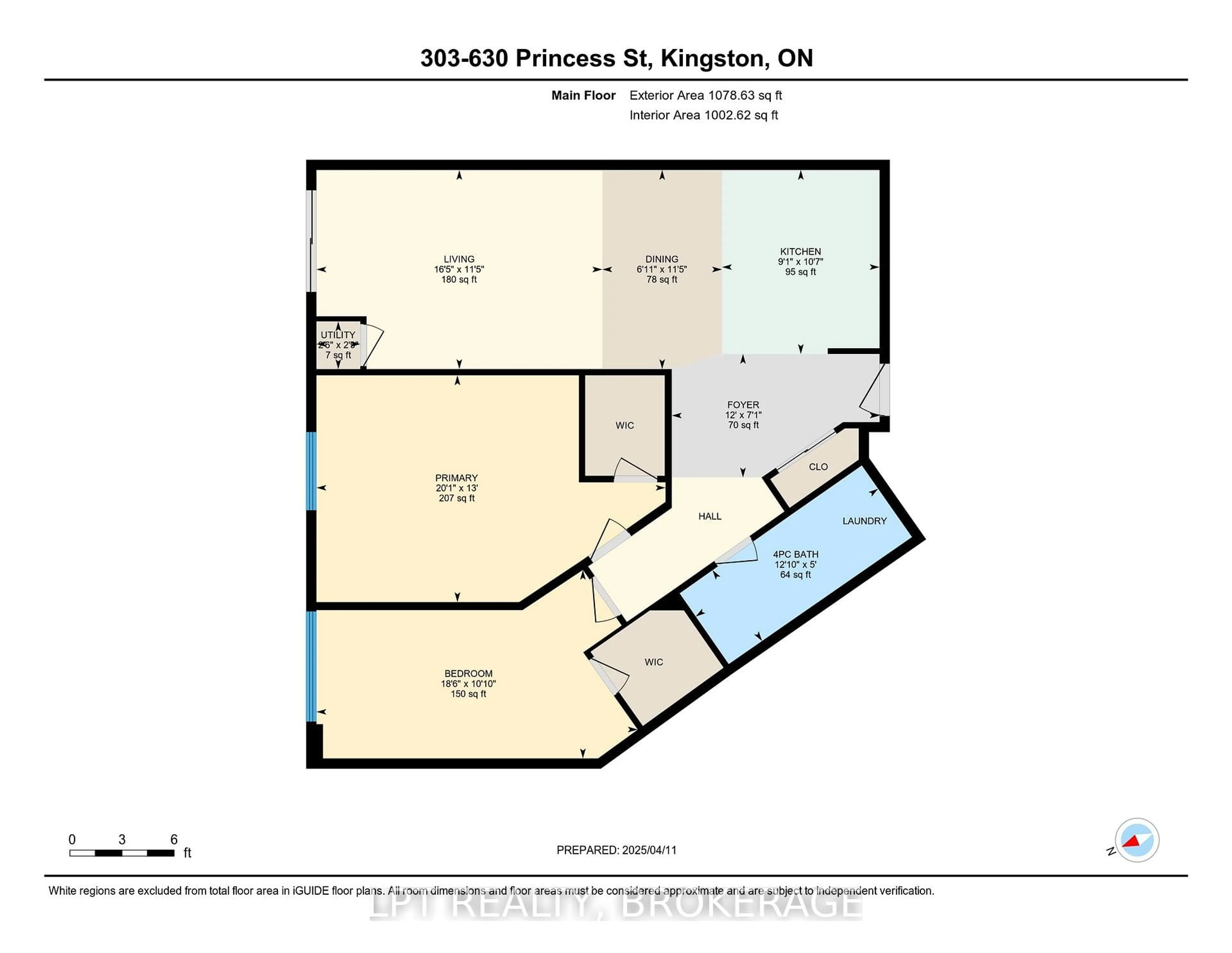 Floor plan for 630 Princess St #303, Kingston Ontario K7L 1E3