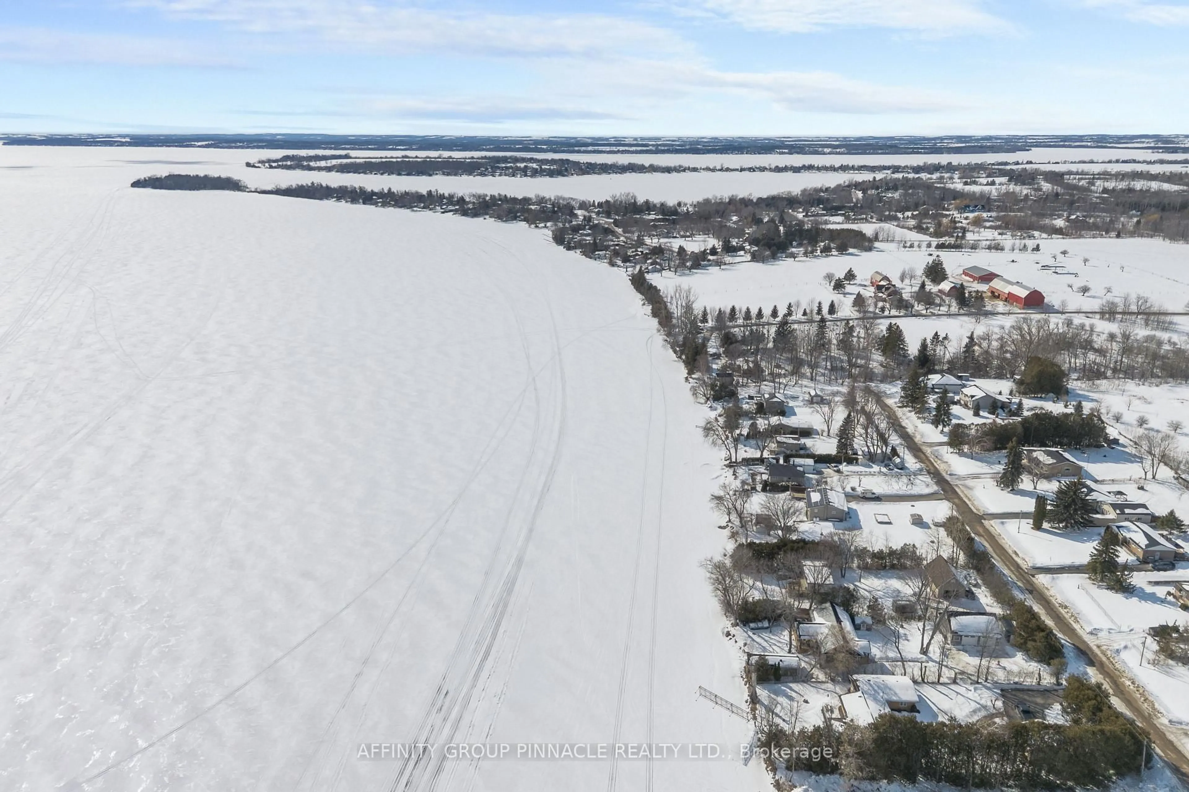 A pic from outside/outdoor area/front of a property/back of a property/a pic from drone, water/lake/river/ocean view for 18 Lakeview Blvd, Kawartha Lakes Ontario K0M 2C0