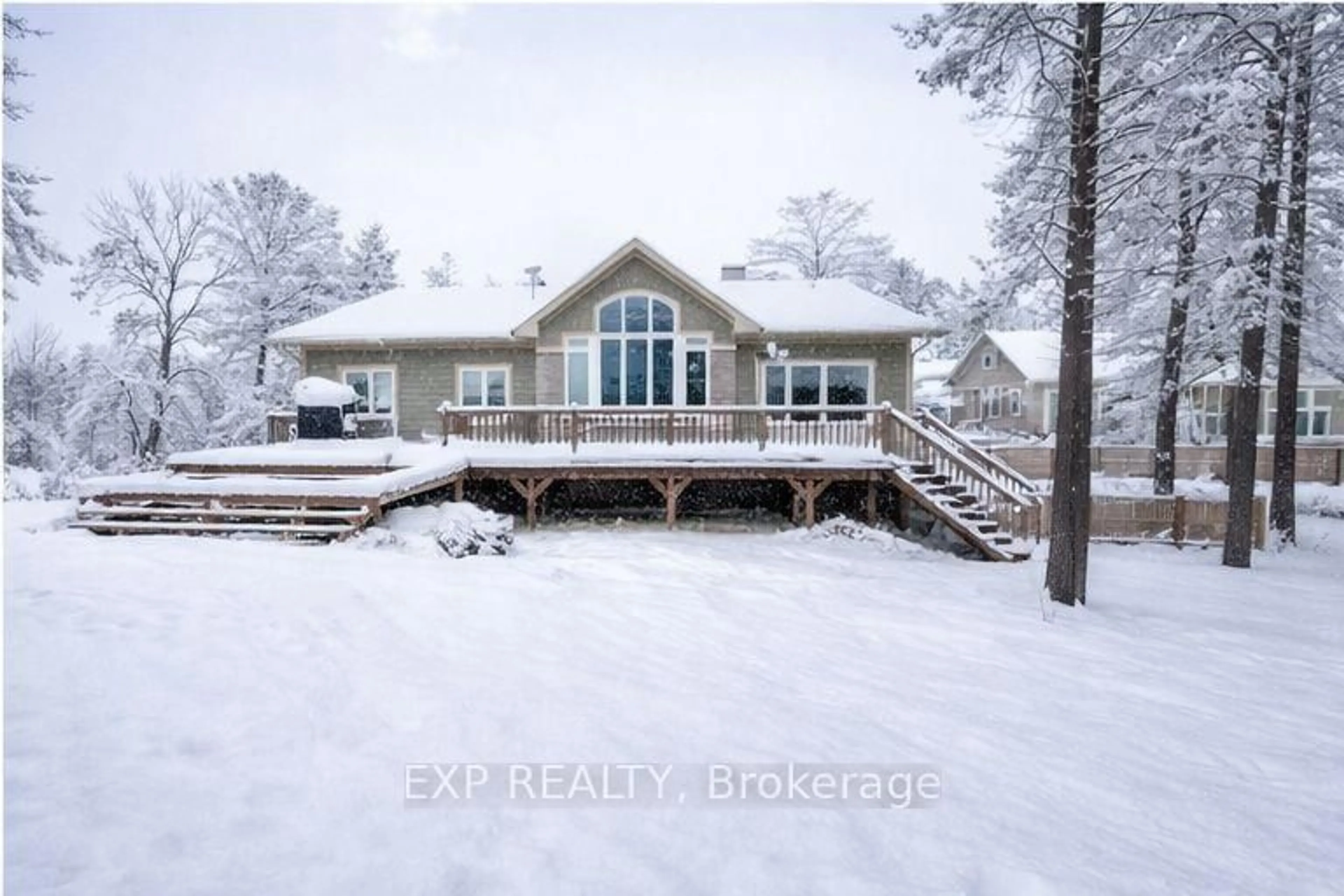 A pic from outside/outdoor area/front of a property/back of a property/a pic from drone, water/lake/river/ocean view for 103 B Carriage Landing Rd, Haley Station Ontario K0J 1Y0