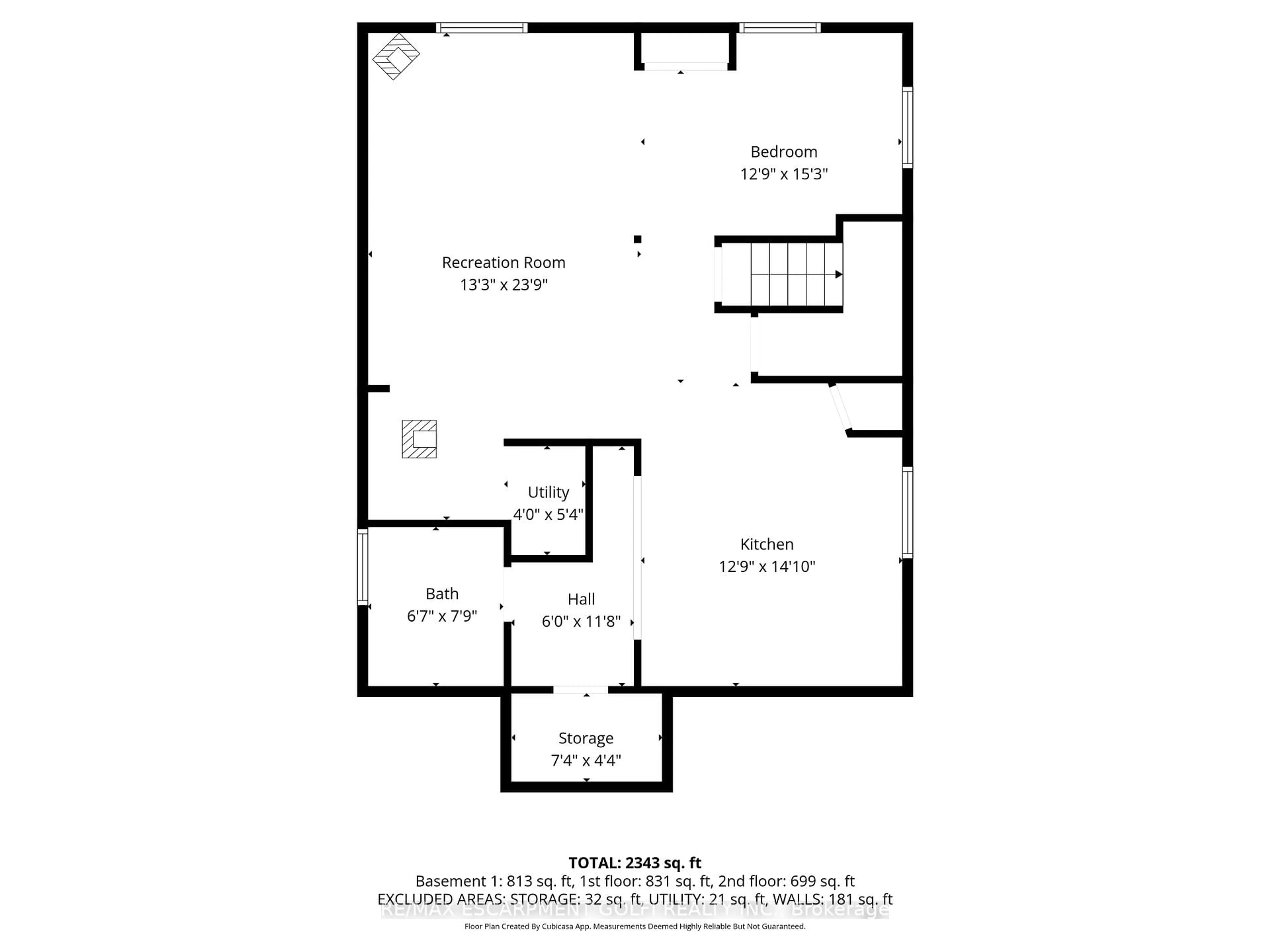 Floor plan for 216 Walter Ave, Hamilton Ontario L8K 3L4