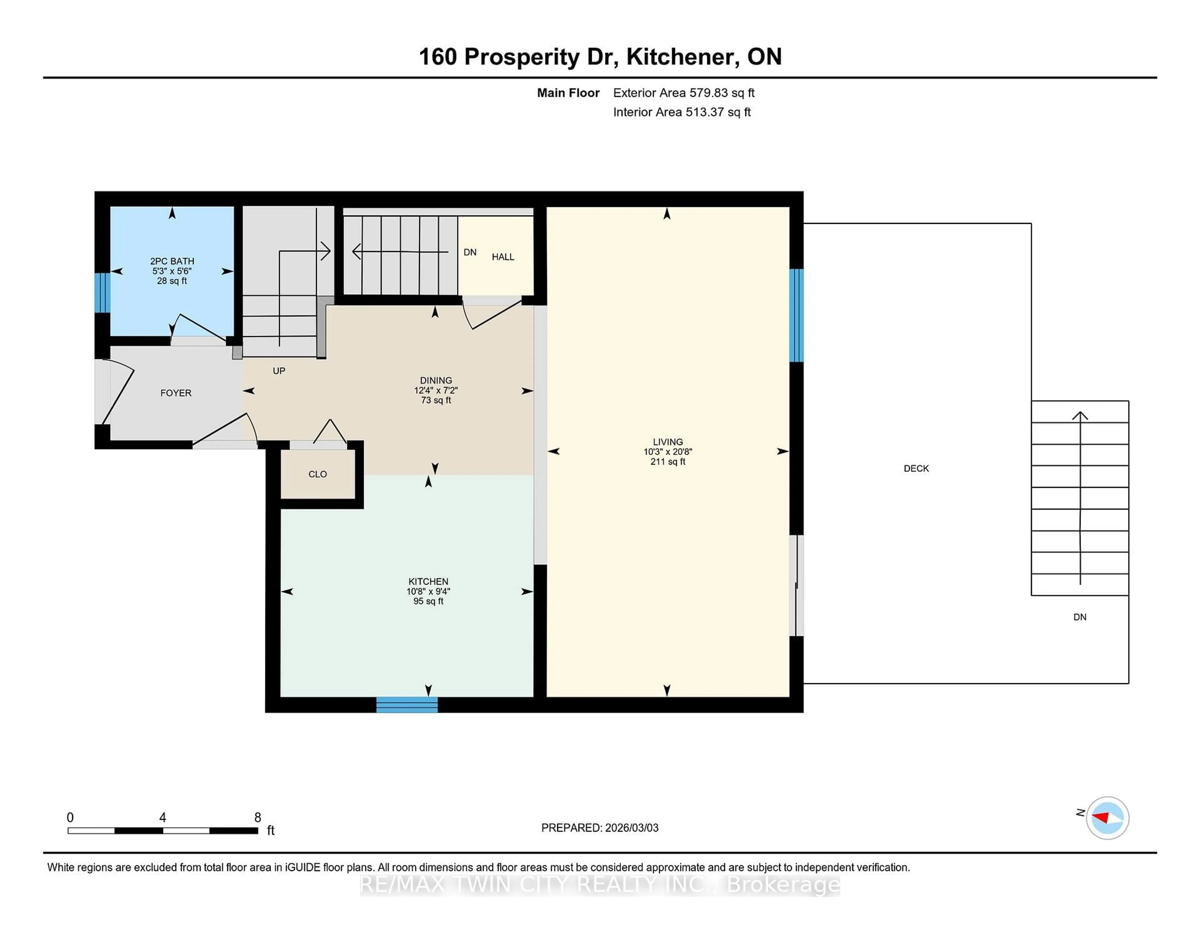 Floor plan for 160 Prosperity Dr, Kitchener Ontario N2E 4E5