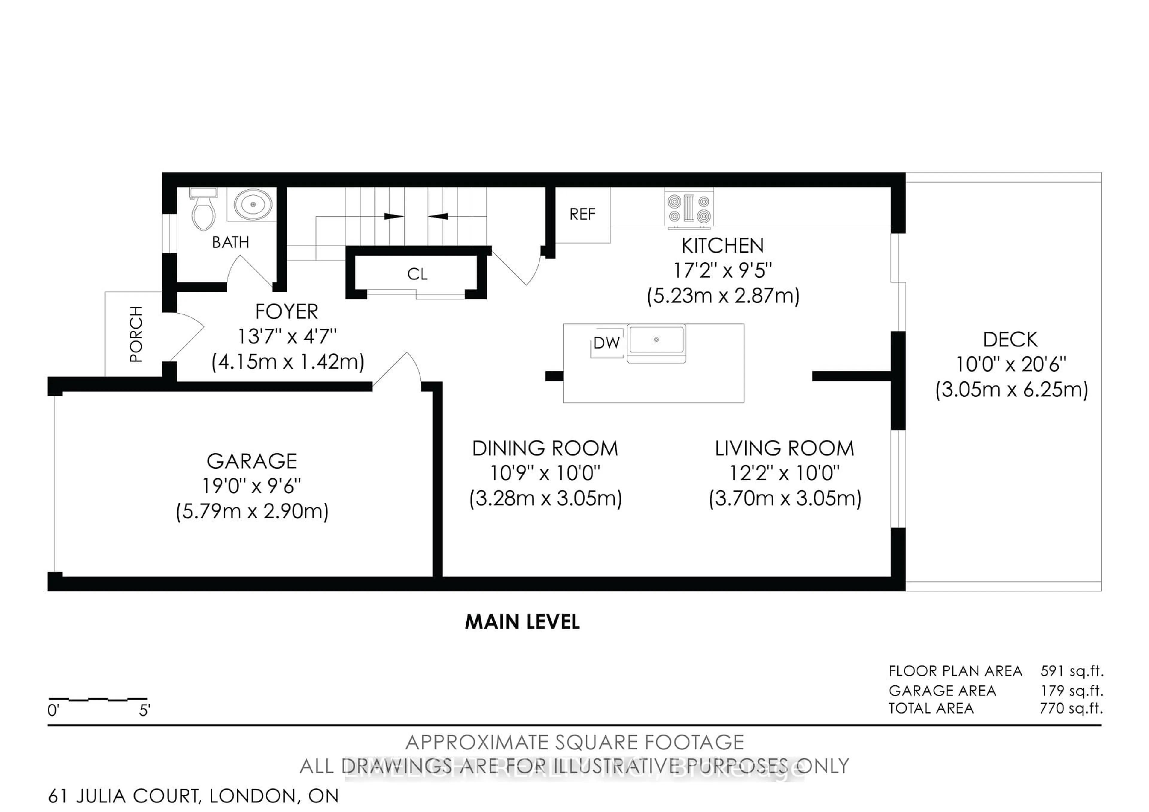 Floor plan for 61 Julia Crt, London East Ontario N5V 4X1