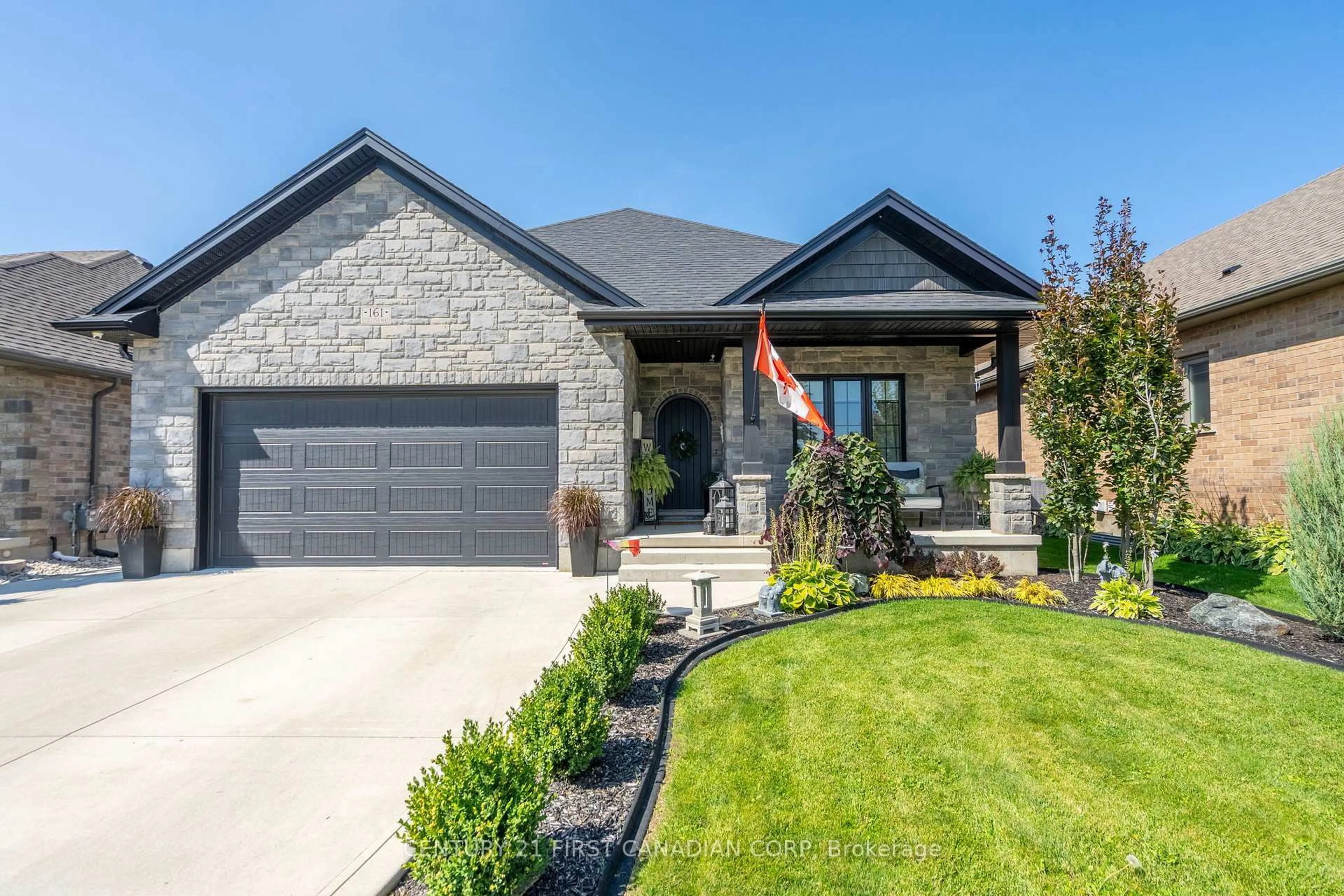 Home with brick exterior material, street for 161 Collins Way, Strathroy-Caradoc Ontario N7G 3H3