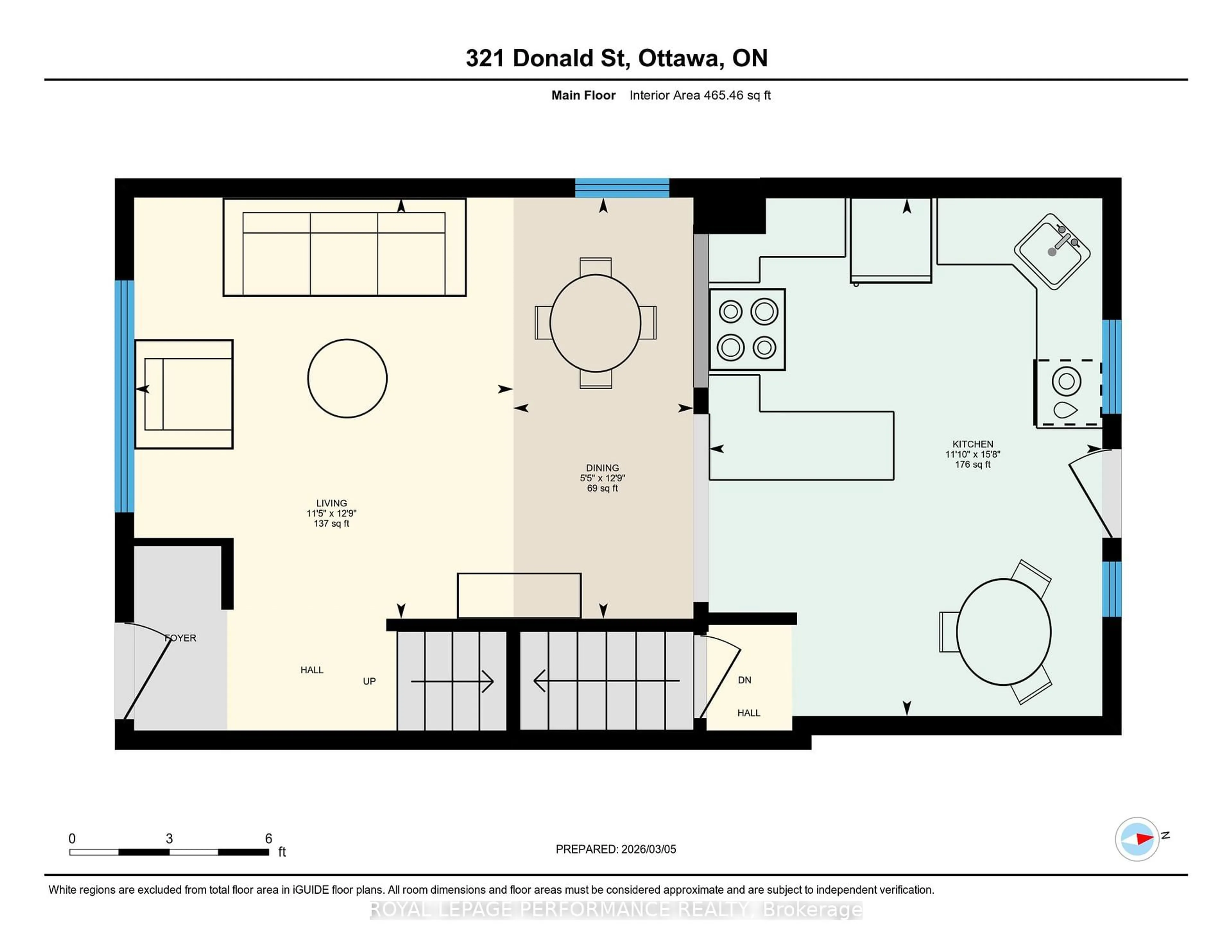Floor plan for 321 Donald St, Ottawa Ontario K1K 1M4