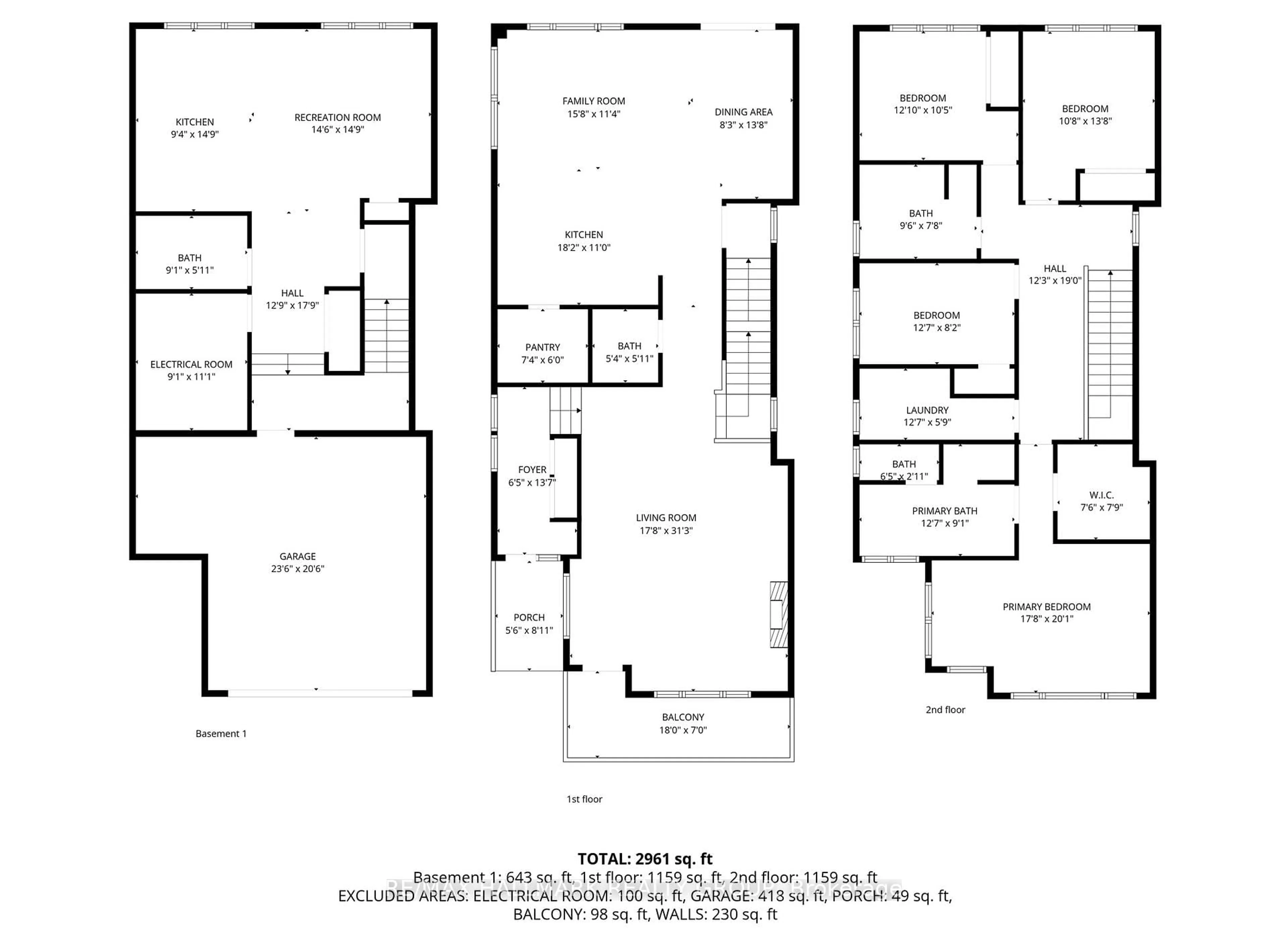 Floor plan for 556 Edison Ave, Ottawa Ontario K2A 1V4