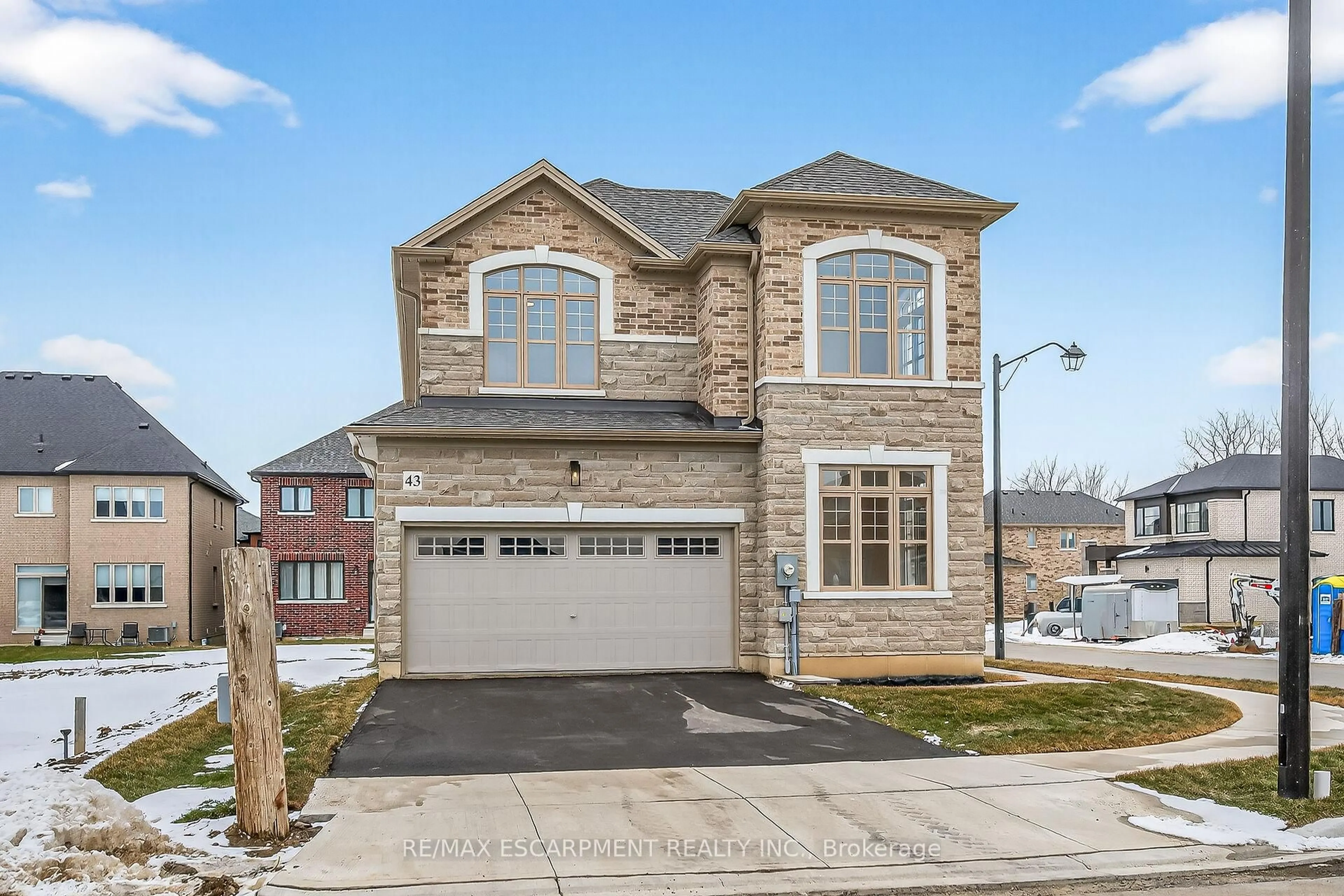 Home with brick exterior material, street for 43 Shady Oaks Tr, Hamilton Ontario L9B 0E9