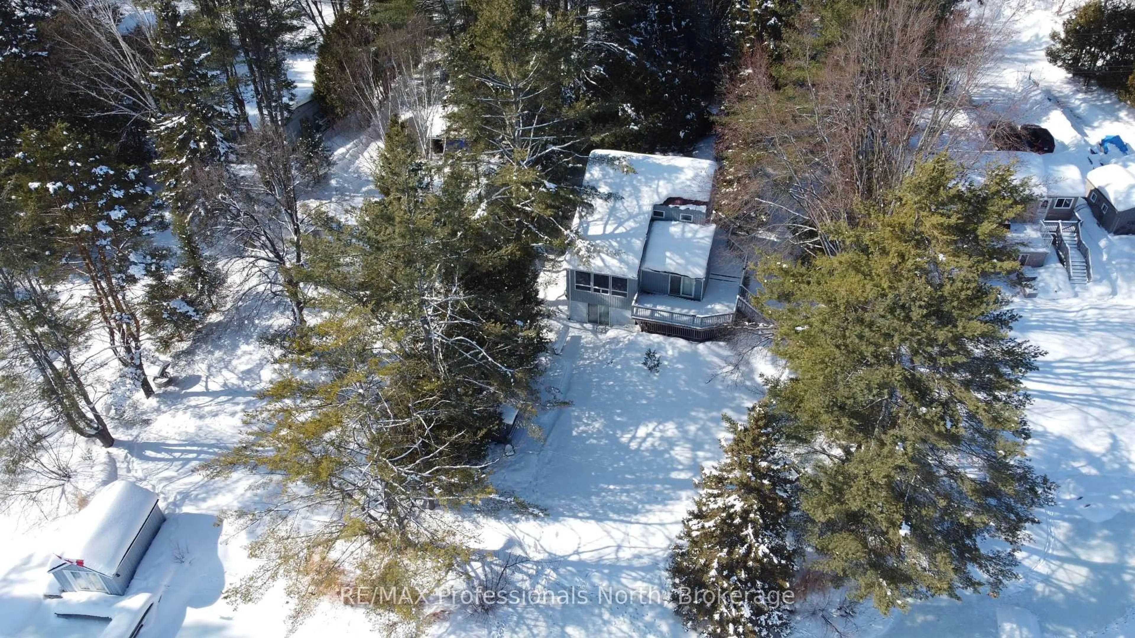 A pic from outside/outdoor area/front of a property/back of a property/a pic from drone, unknown for 1080 Petticoat Lane, Minden Hills Ontario K0M 2K0