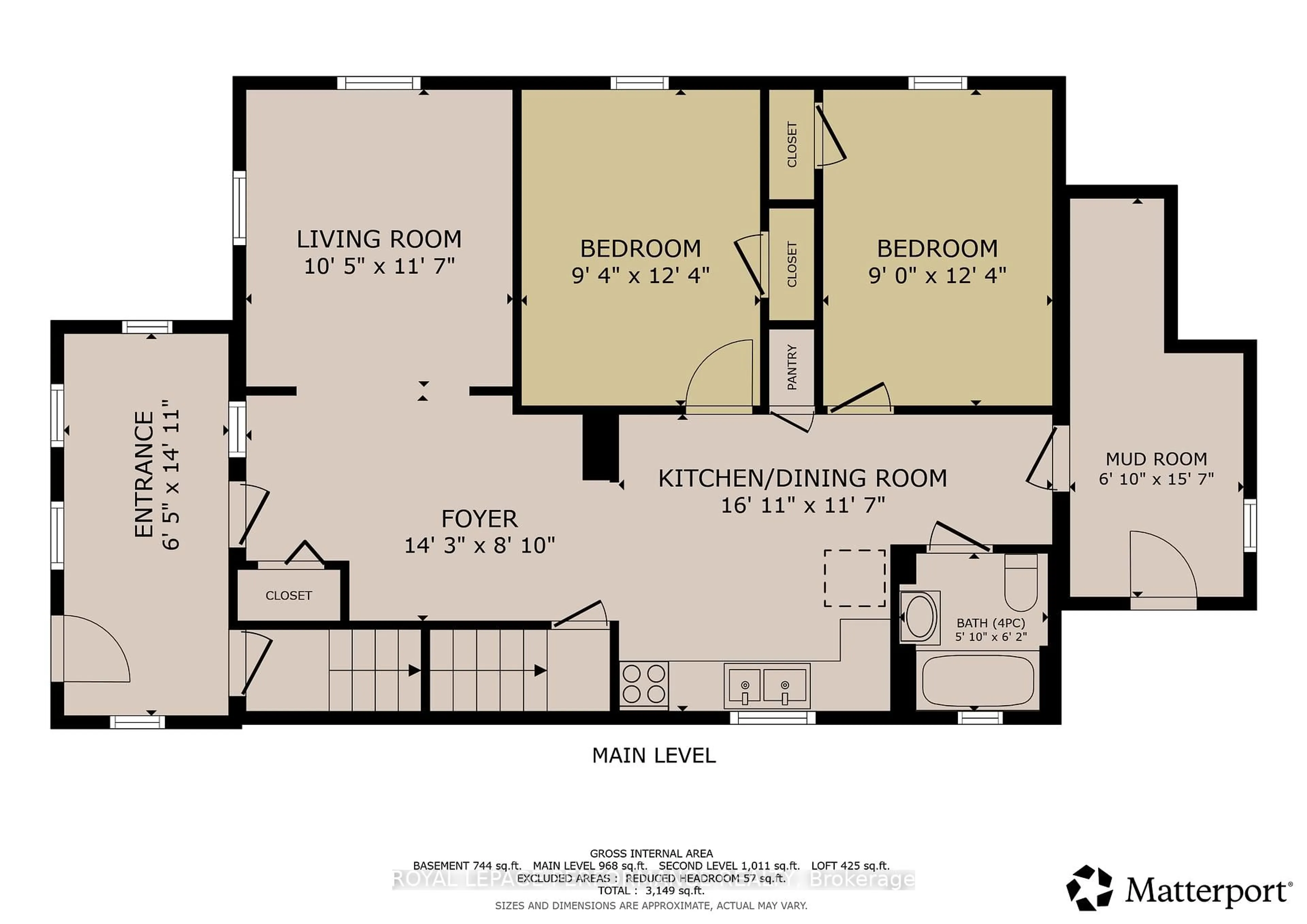 Floor plan for 231-233 Fifth St, Cornwall Ontario K6J 3R9