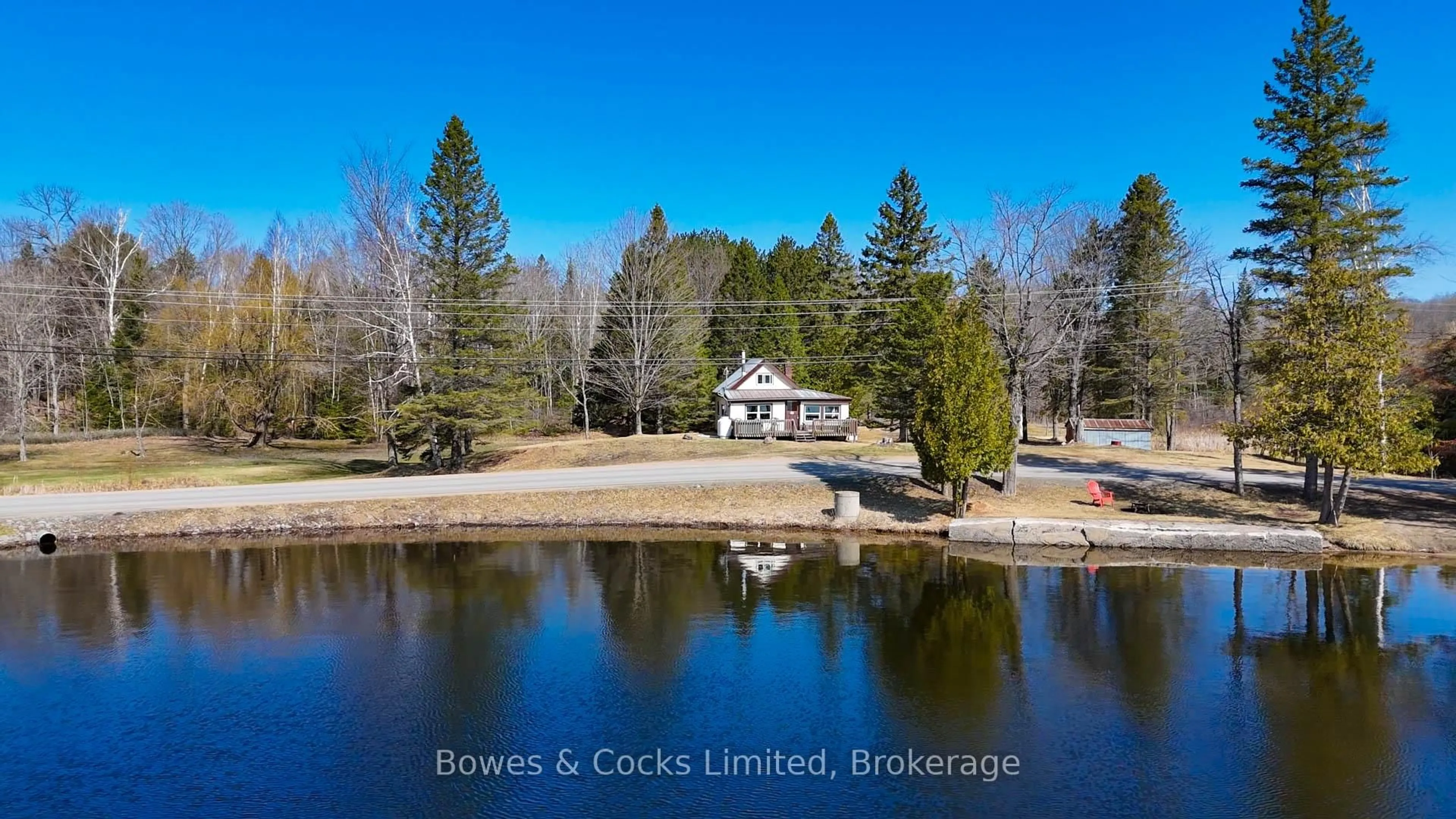 A pic from outside/outdoor area/front of a property/back of a property/a pic from drone, water/lake/river/ocean view for 348 Steenburg Lake Rd, Hastings Ontario K0L 1W0