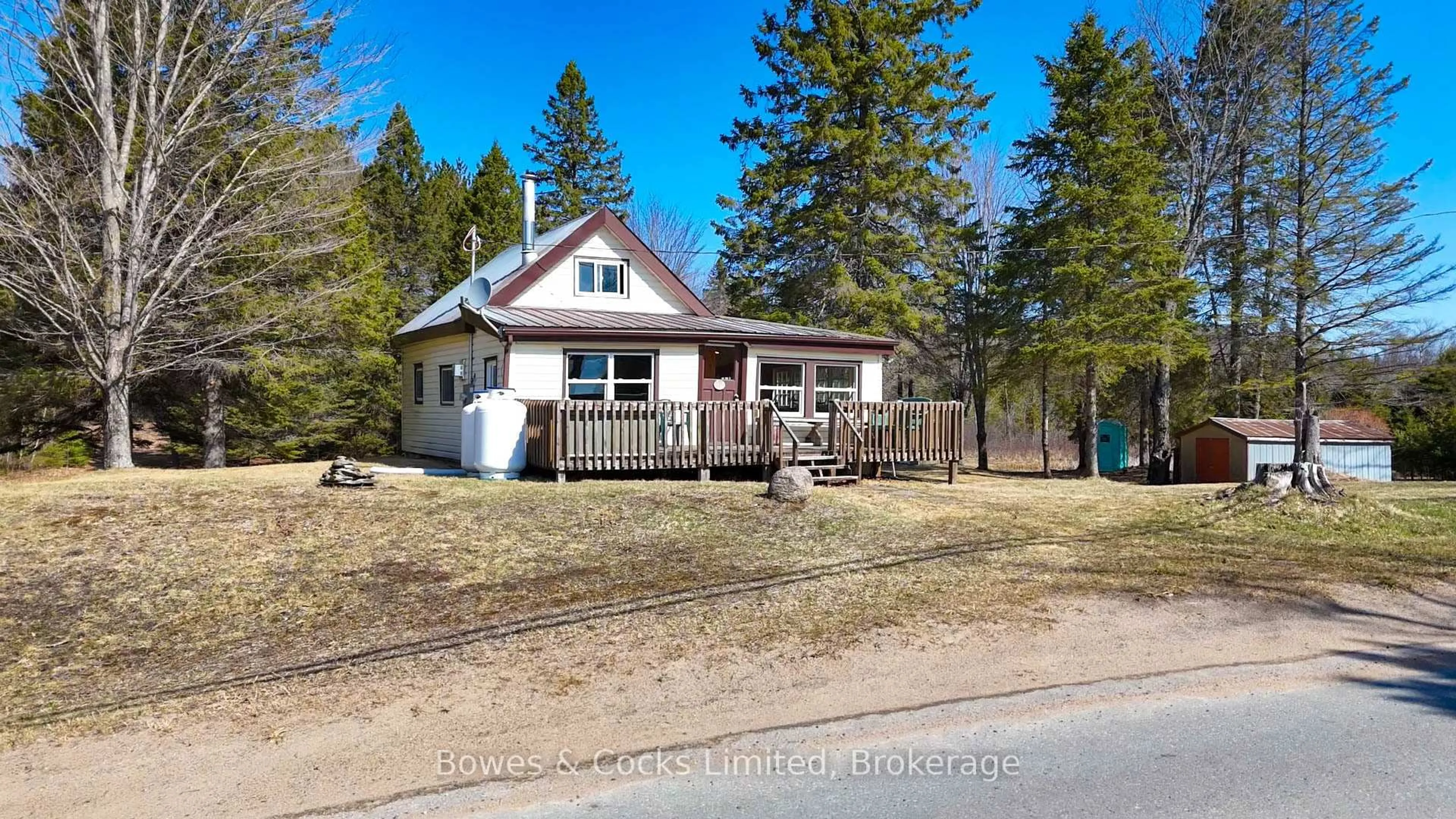 A pic from outside/outdoor area/front of a property/back of a property/a pic from drone, street for 348 Steenburg Lake Rd, Hastings Ontario K0L 1W0