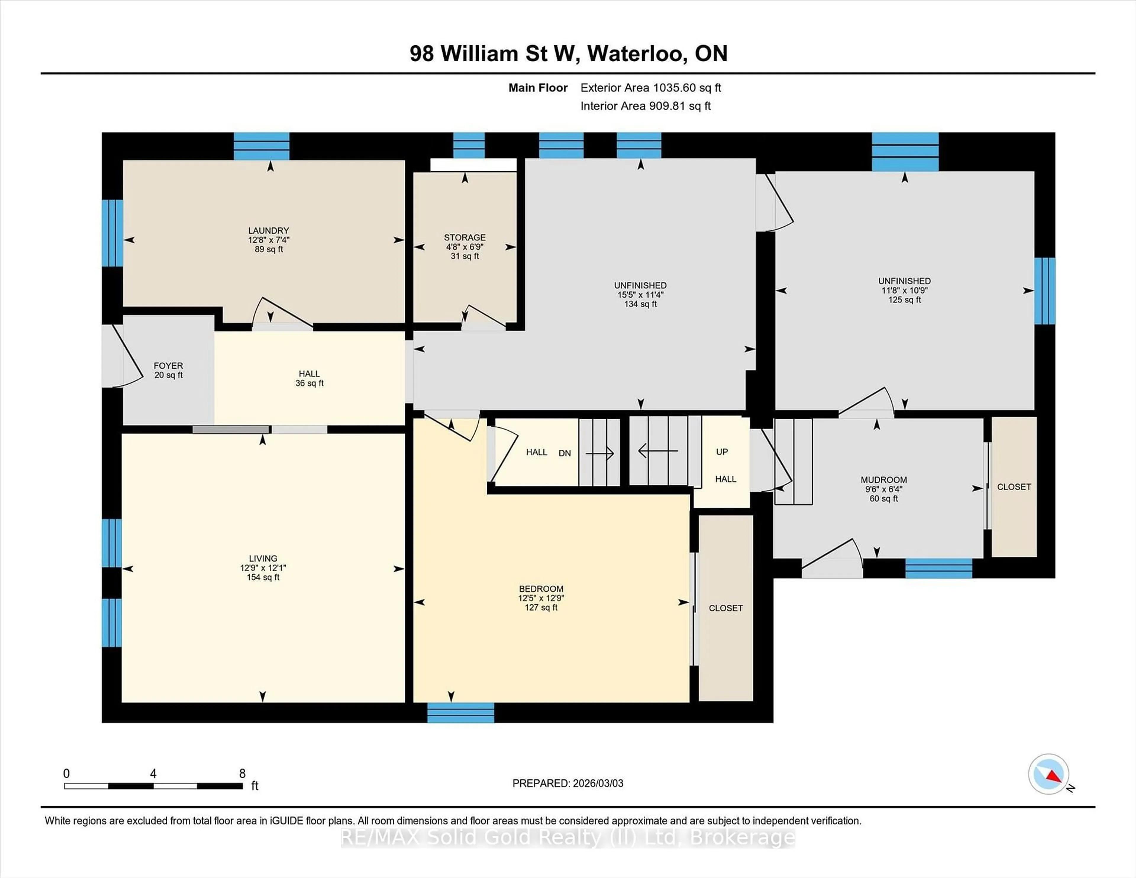 Floor plan for 98 William St, Waterloo Ontario N2L 1J7
