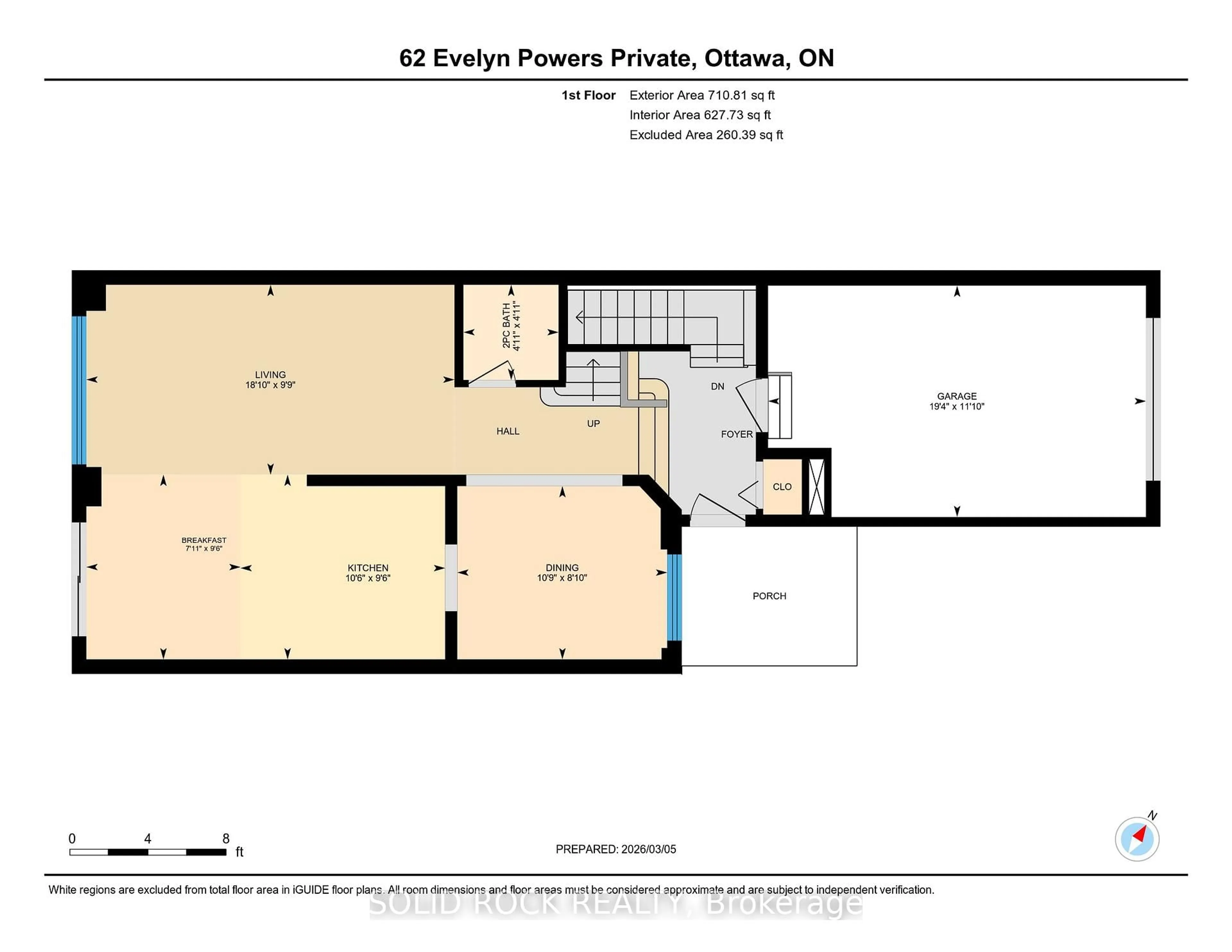 Floor plan for 62 Evelyn Powers Private, Ottawa Ontario K2S 0E1