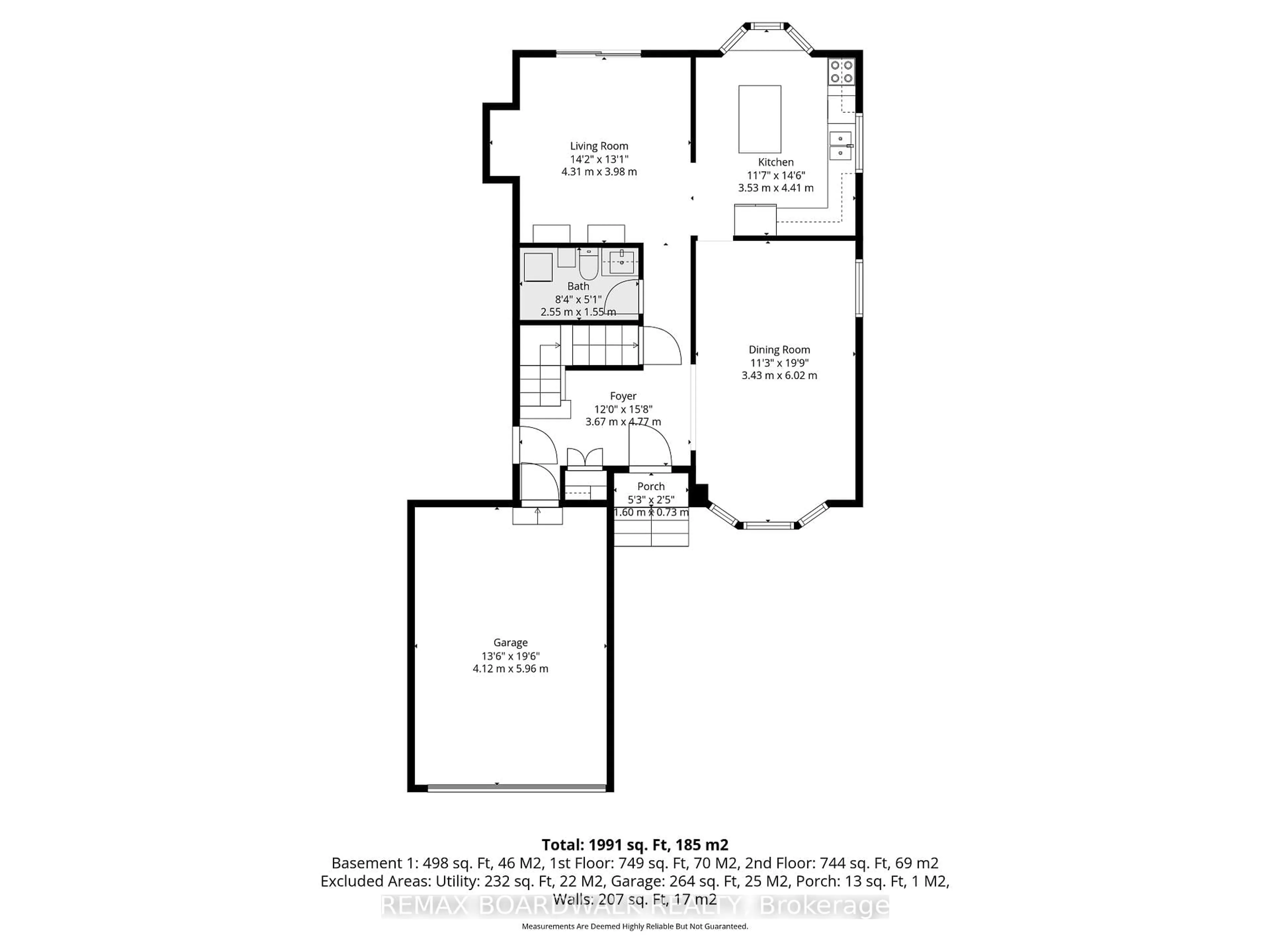 Floor plan for 49 Liston Cres, Ottawa Ontario K2L 2W3