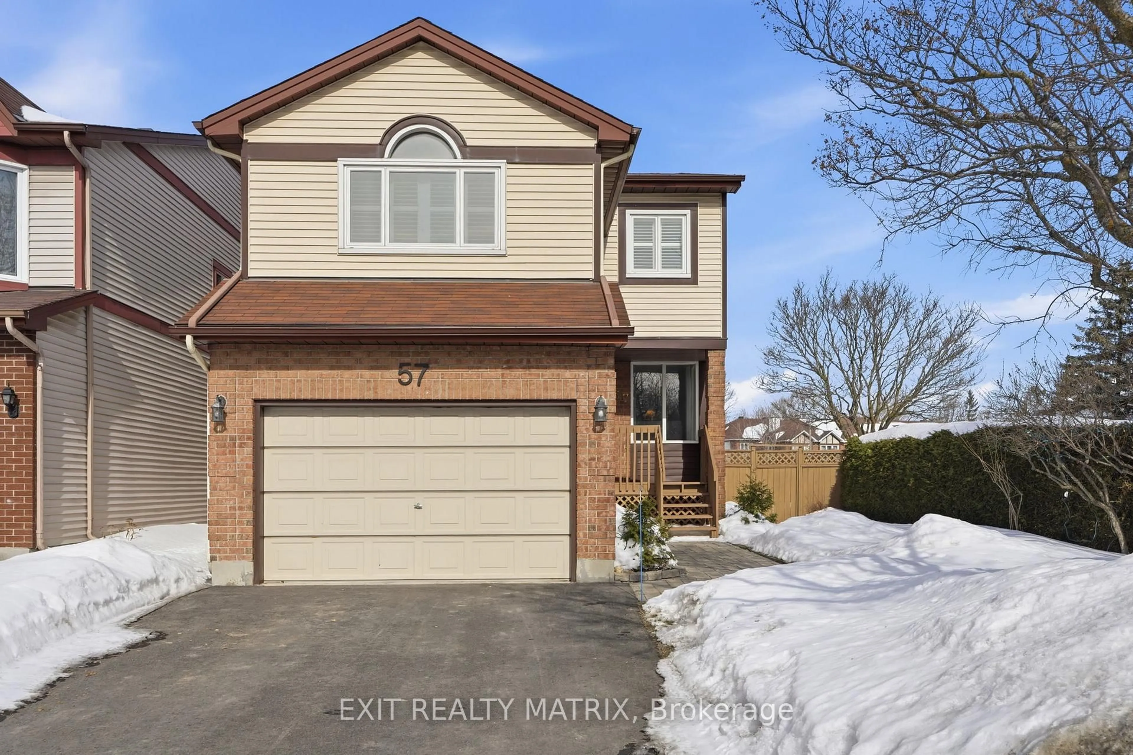 Home with brick exterior material, street for 57 Rosegarden Cres, Ottawa Ontario K1T 3A9