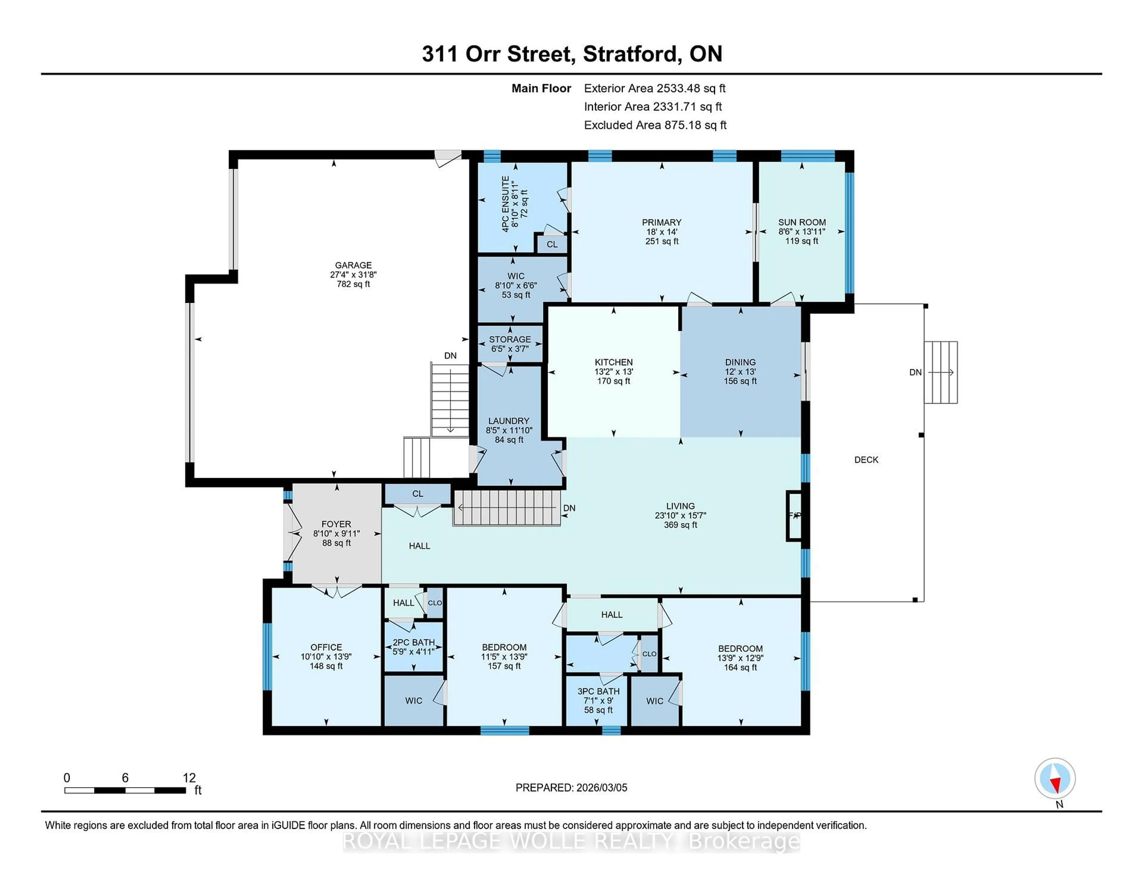 Floor plan for 311 Orr St, Stratford Ontario N5A 0J7