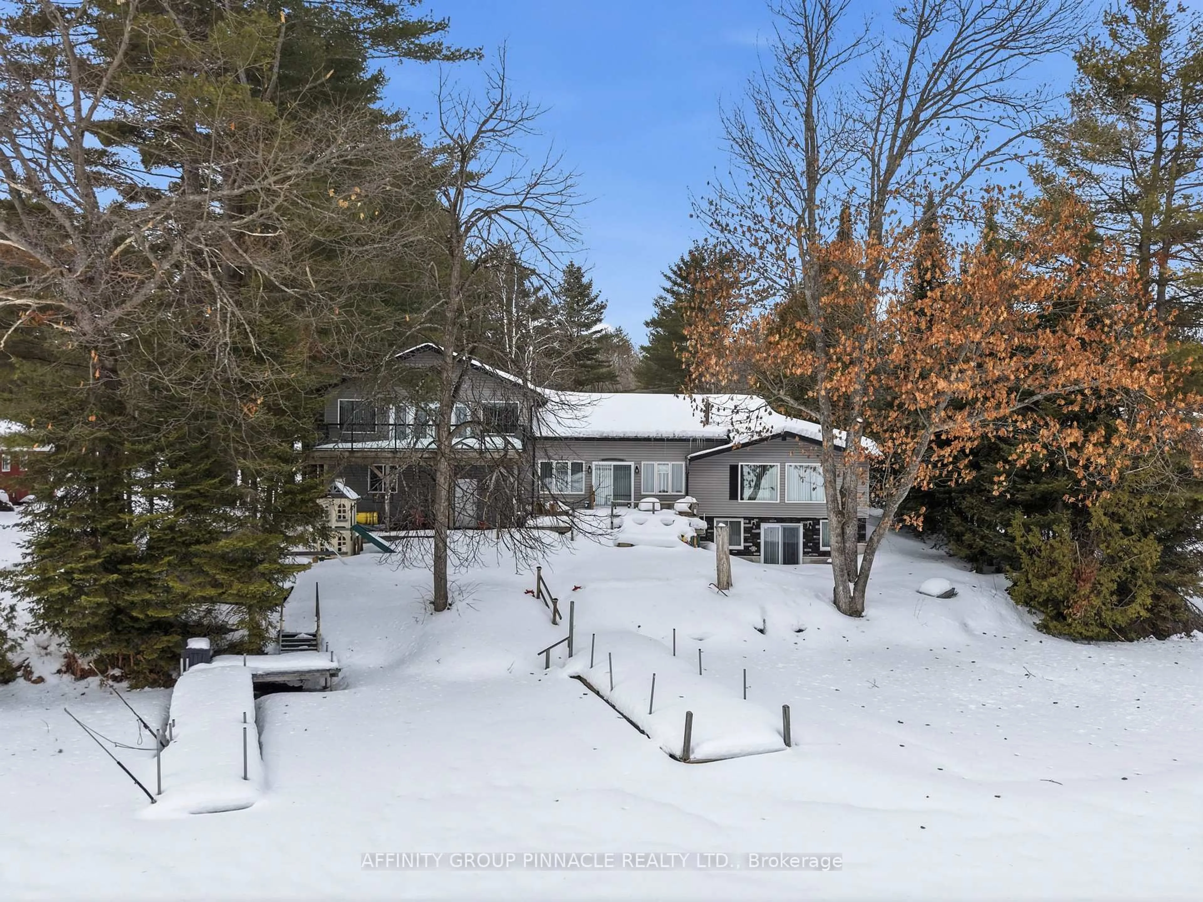 A pic from outside/outdoor area/front of a property/back of a property/a pic from drone, unknown for 1150 Moore Lake Estates Rd, Minden Hills Ontario K0M 2L1