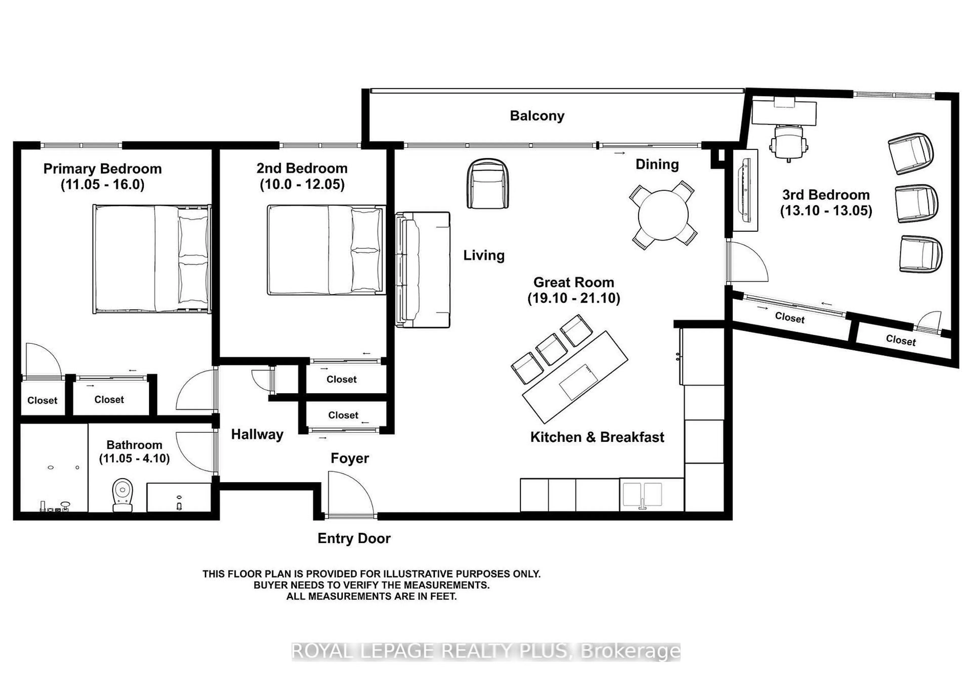 Floor plan for 15 Towering Heights Blvd #1204, St. Catharines Ontario L2T 3G7