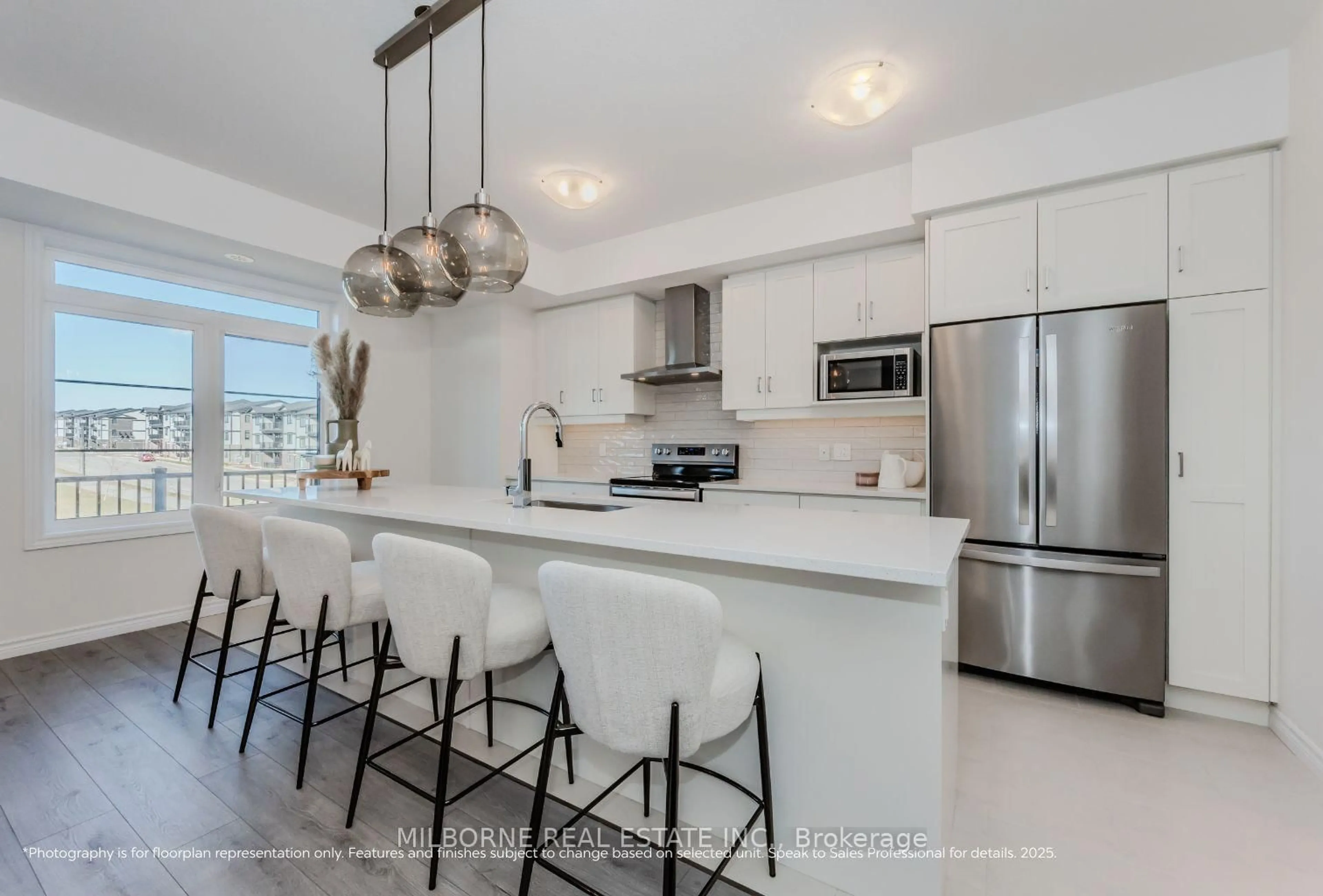 Open concept kitchen, ceramic/tile floor for 34 Thatcher Dr, Guelph Ontario N1L 0R8