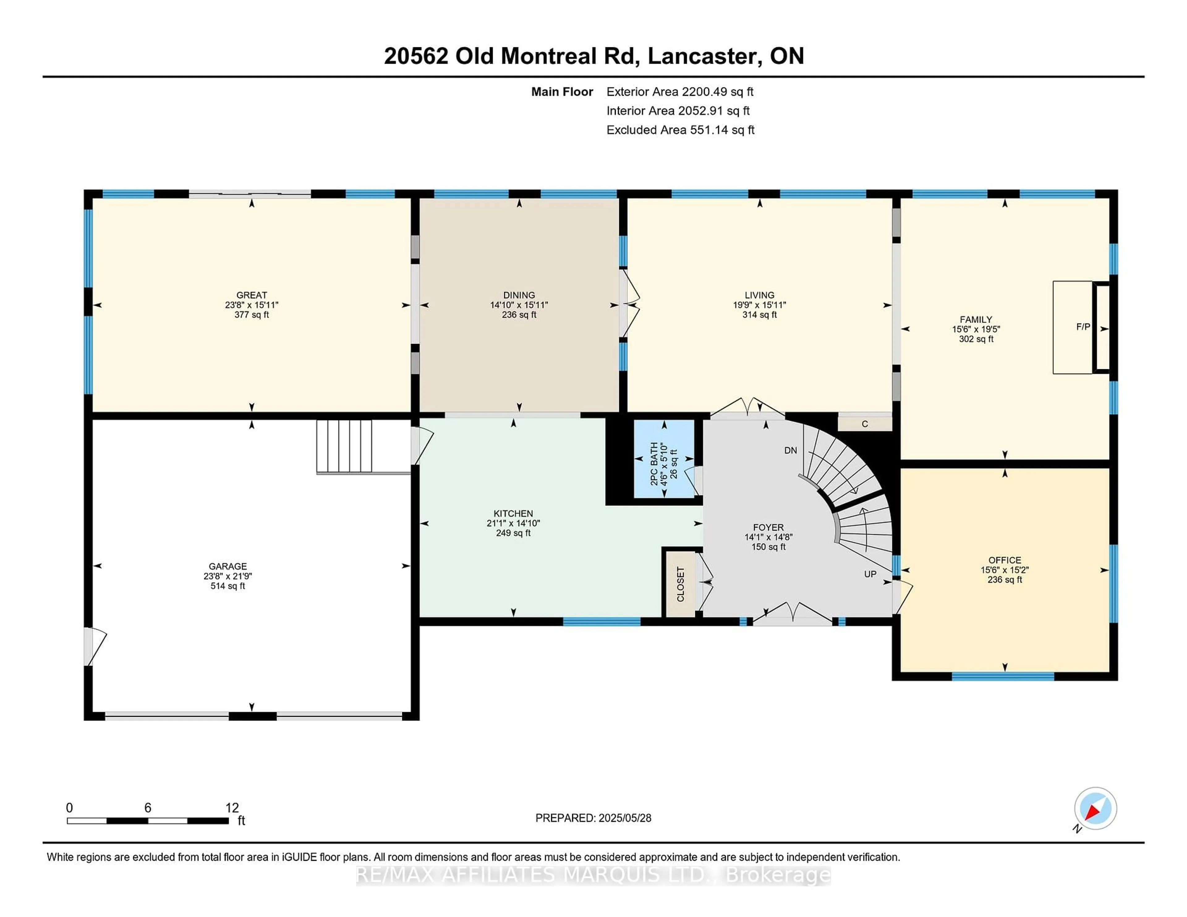 Floor plan for 20562 Old Montreal Rd, South Glengarry Ontario K0C 2C0