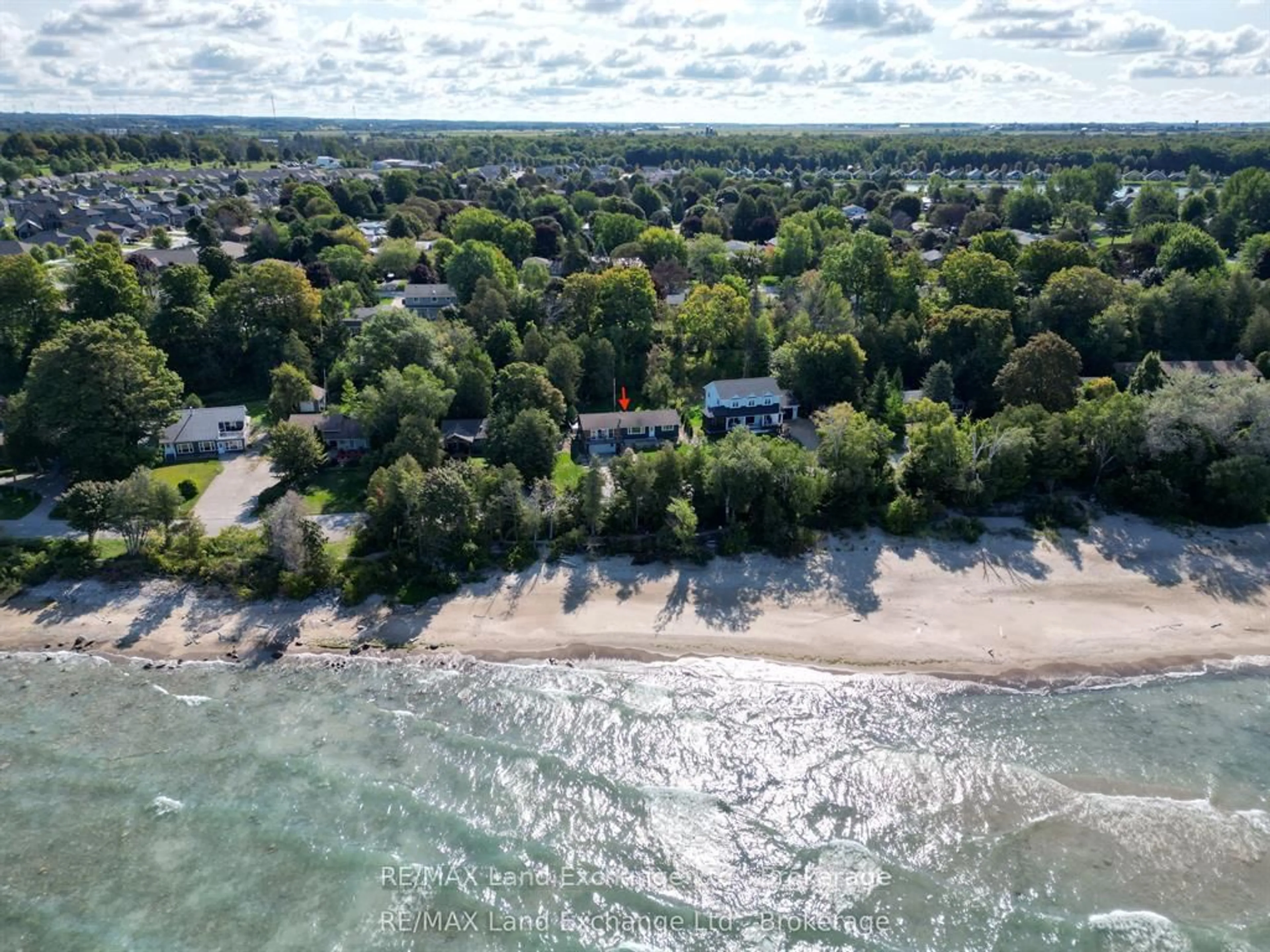 A pic from outside/outdoor area/front of a property/back of a property/a pic from drone, water/lake/river/ocean view for 24 Boiler Beach Rd, Huron-Kinloss Ontario N2Z 2L4