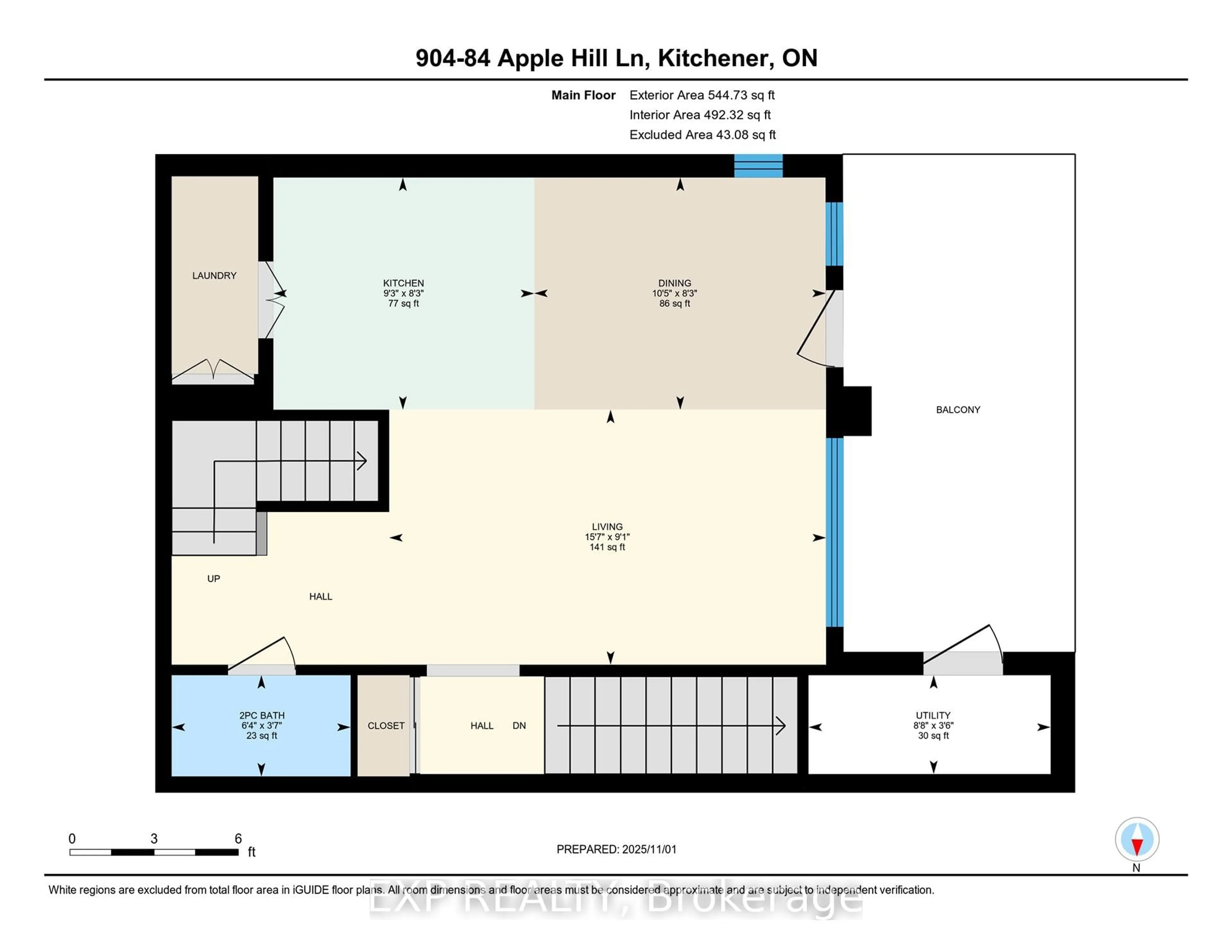 Floor plan for 904 Apple Hill Lane, Kitchener Ontario N2R 1P6