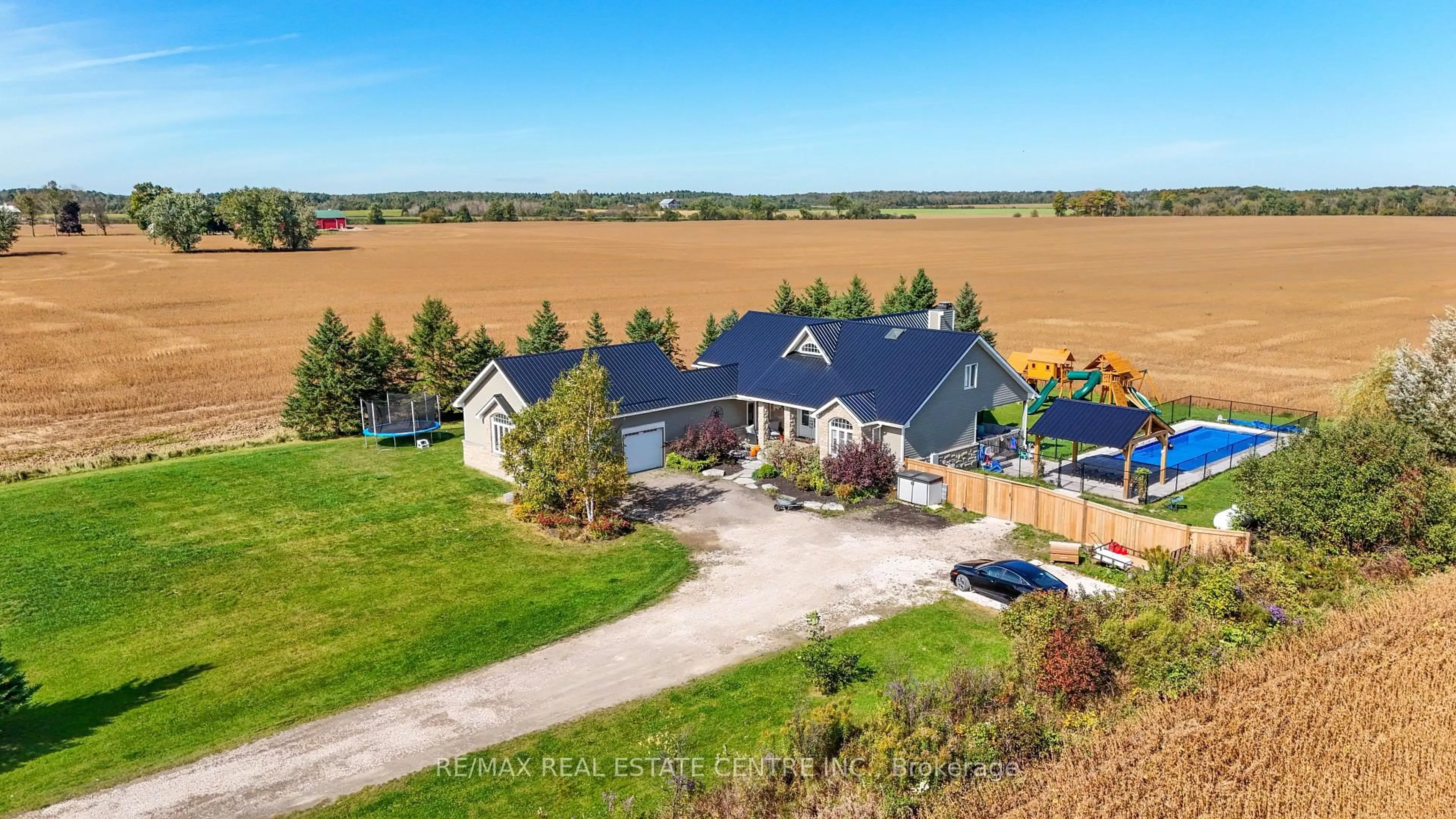 A pic from outside/outdoor area/front of a property/back of a property/a pic from drone, unknown for 321311 Concession 6-7 Rd, East Luther Grand Valley Ontario L9W 0W8