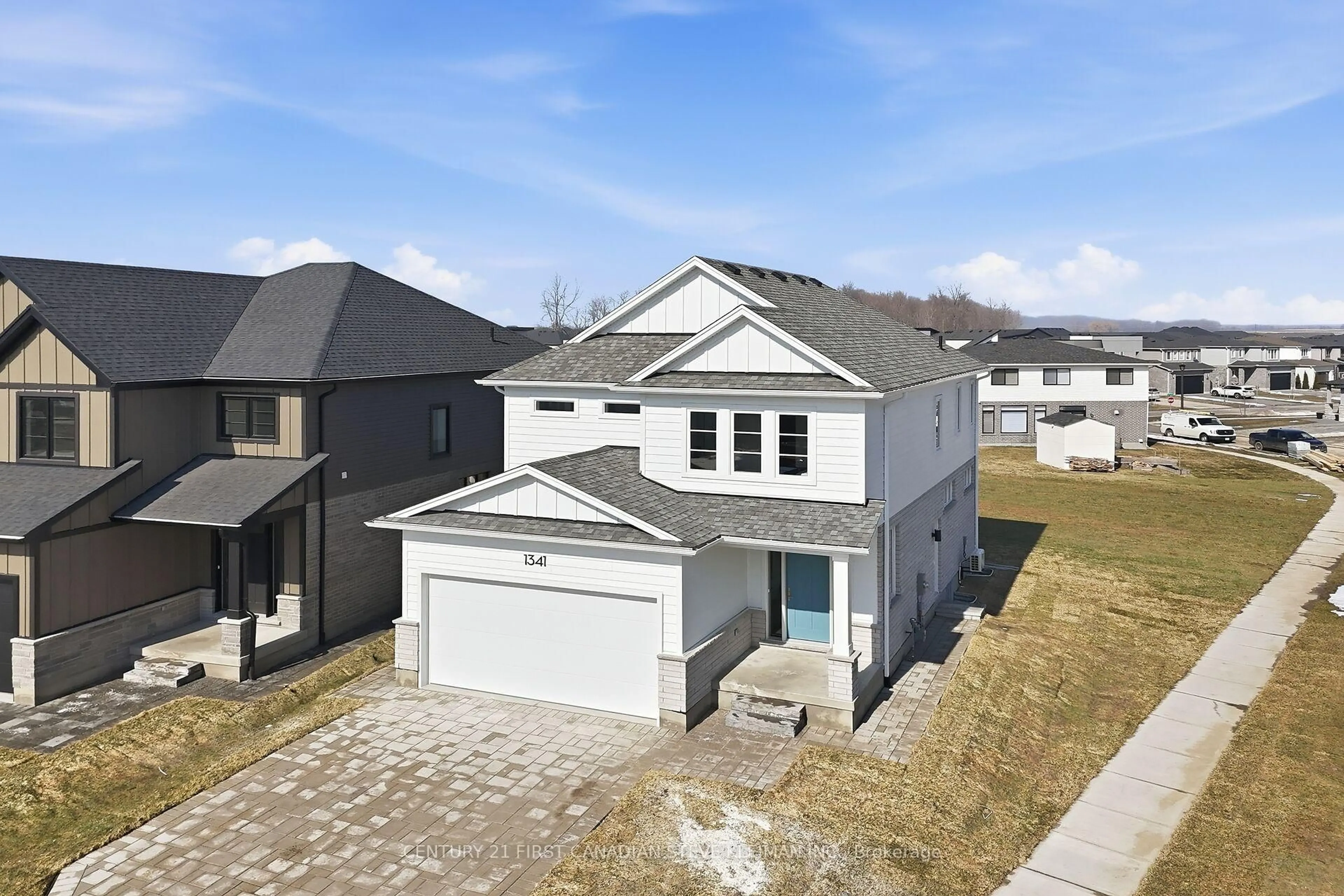 A pic from outside/outdoor area/front of a property/back of a property/a pic from drone, street for 1341 Bush Hill Link, London North Ontario N6G 0X6
