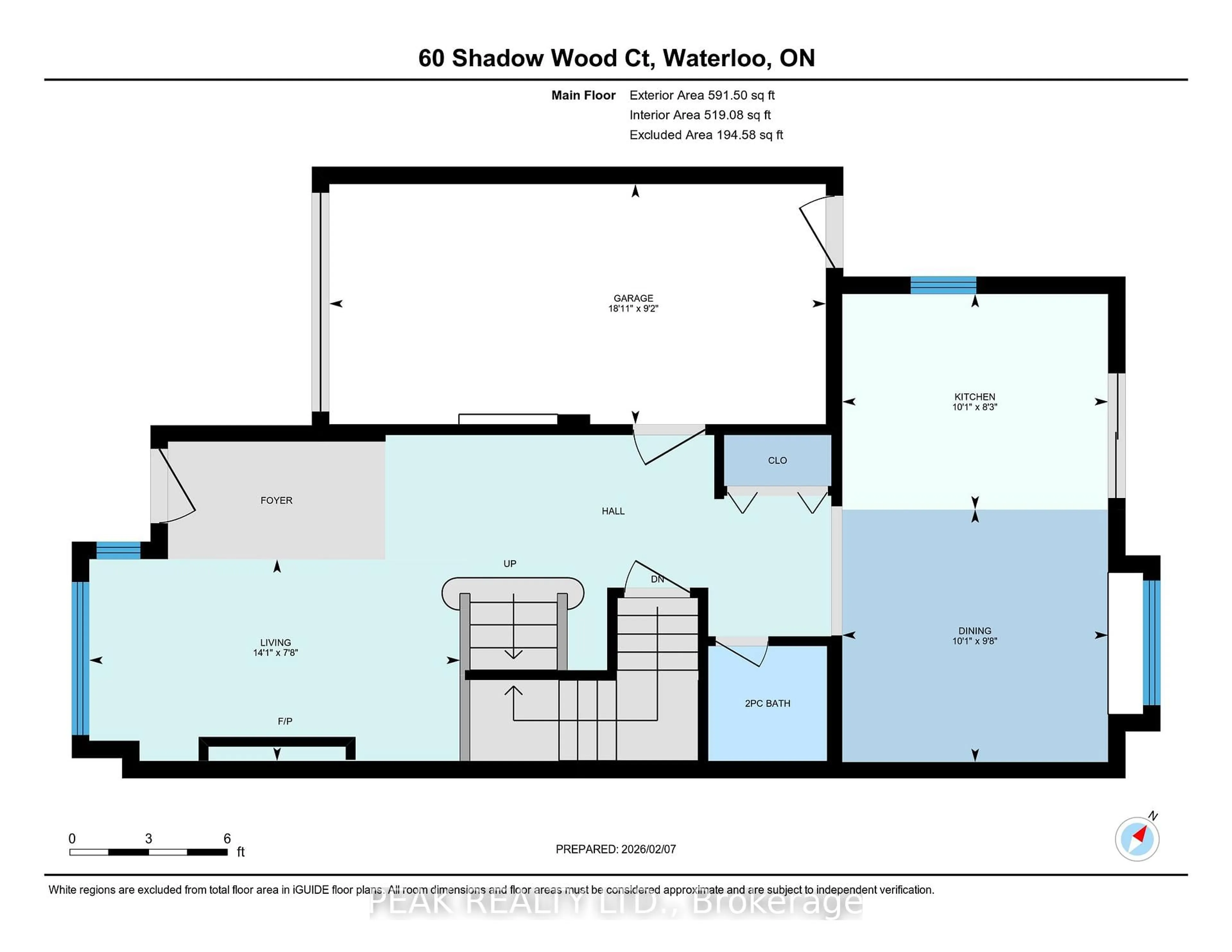 Floor plan for 160 Shadow Wood Crt, Waterloo Ontario N2K 3W4