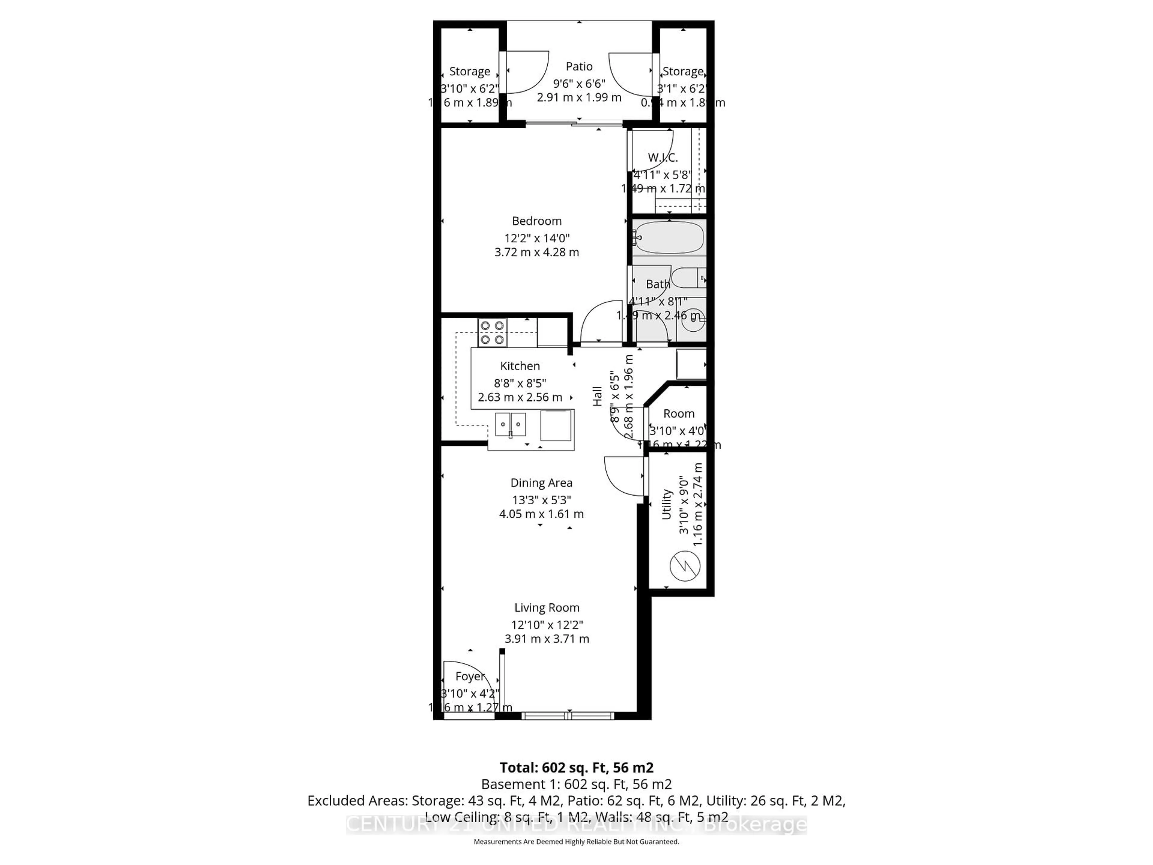 Floor plan for 182 D'Arcy St #B103, Cobourg Ontario K9A 5H9