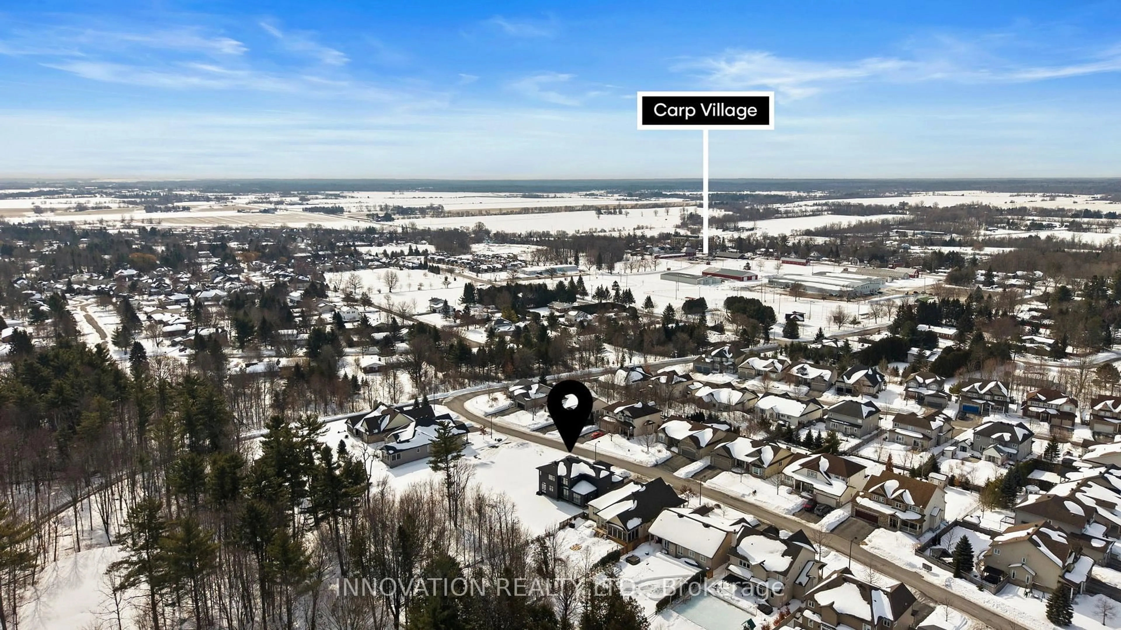 A pic from outside/outdoor area/front of a property/back of a property/a pic from drone, unknown for 195 Charlies Lane, Carp Ontario K0A 1L0