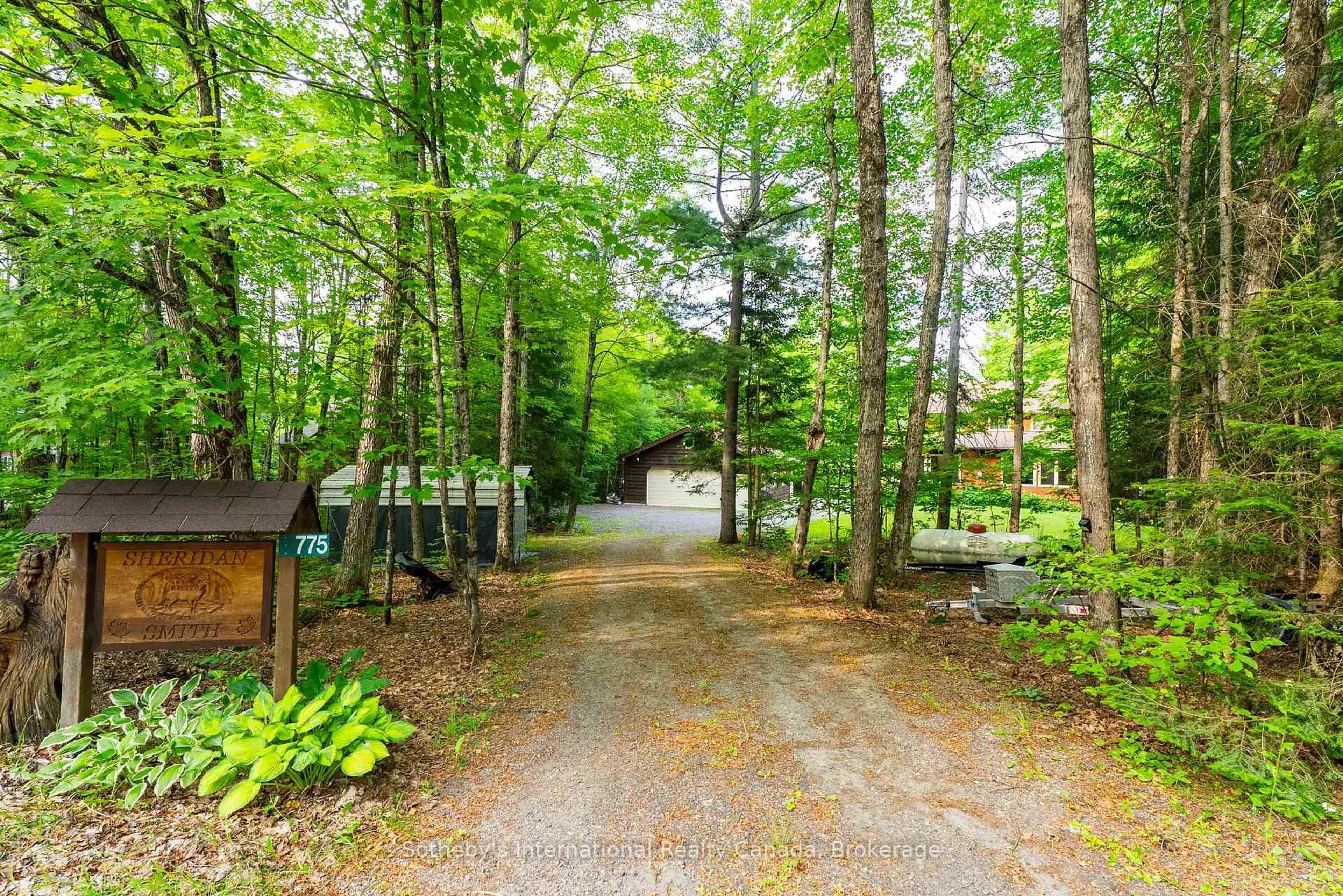 Patio, forest/trees view for 775 Rosskopf Rd, Magnetawan Ontario P0A 1C0