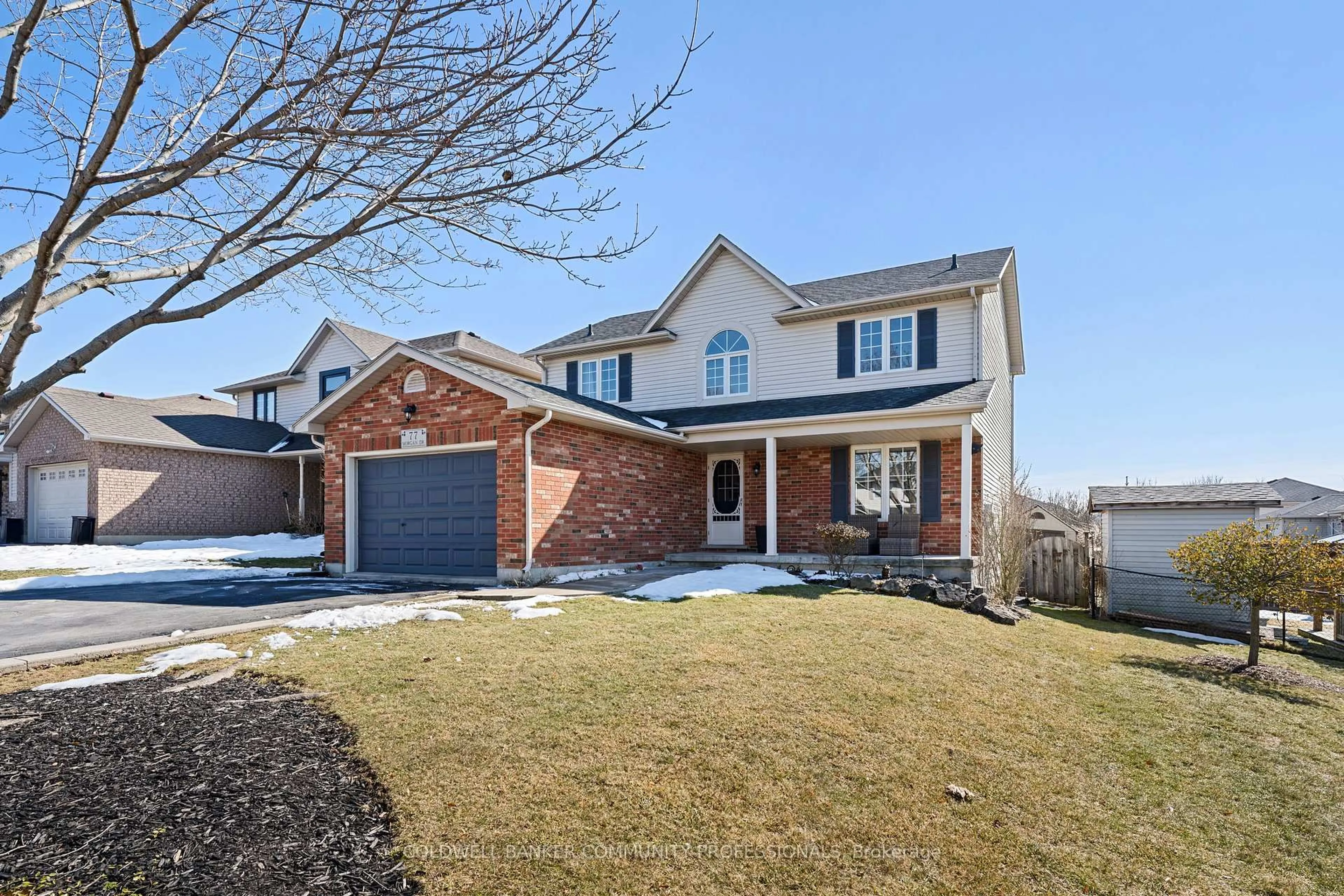 Home with brick exterior material, street for 77 Morgan Dr, Haldimand Ontario N3W 2L6