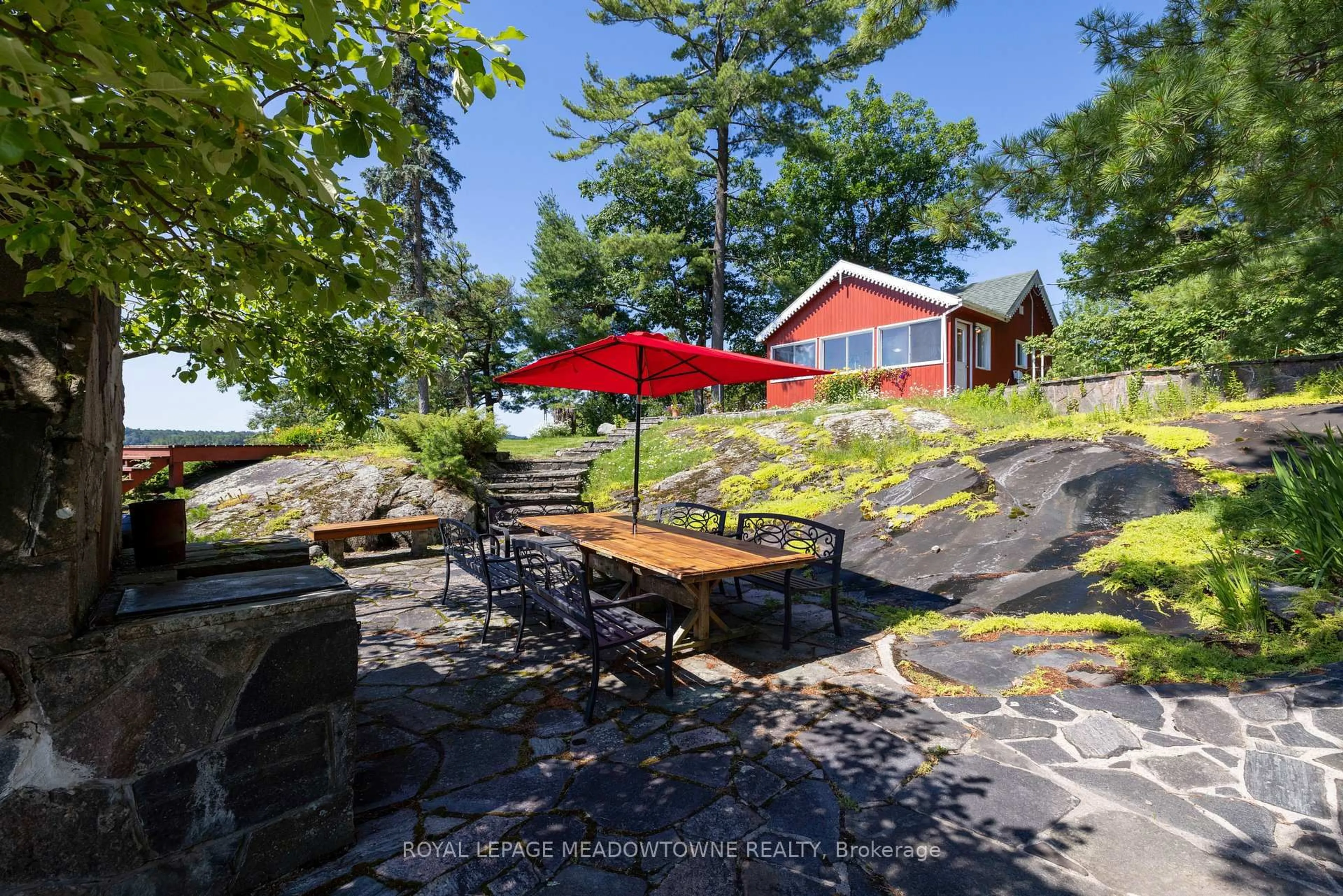 Patio, water/lake/river/ocean view for 1 B721 Galt Island, The Archipelago Ontario P2A 2X4