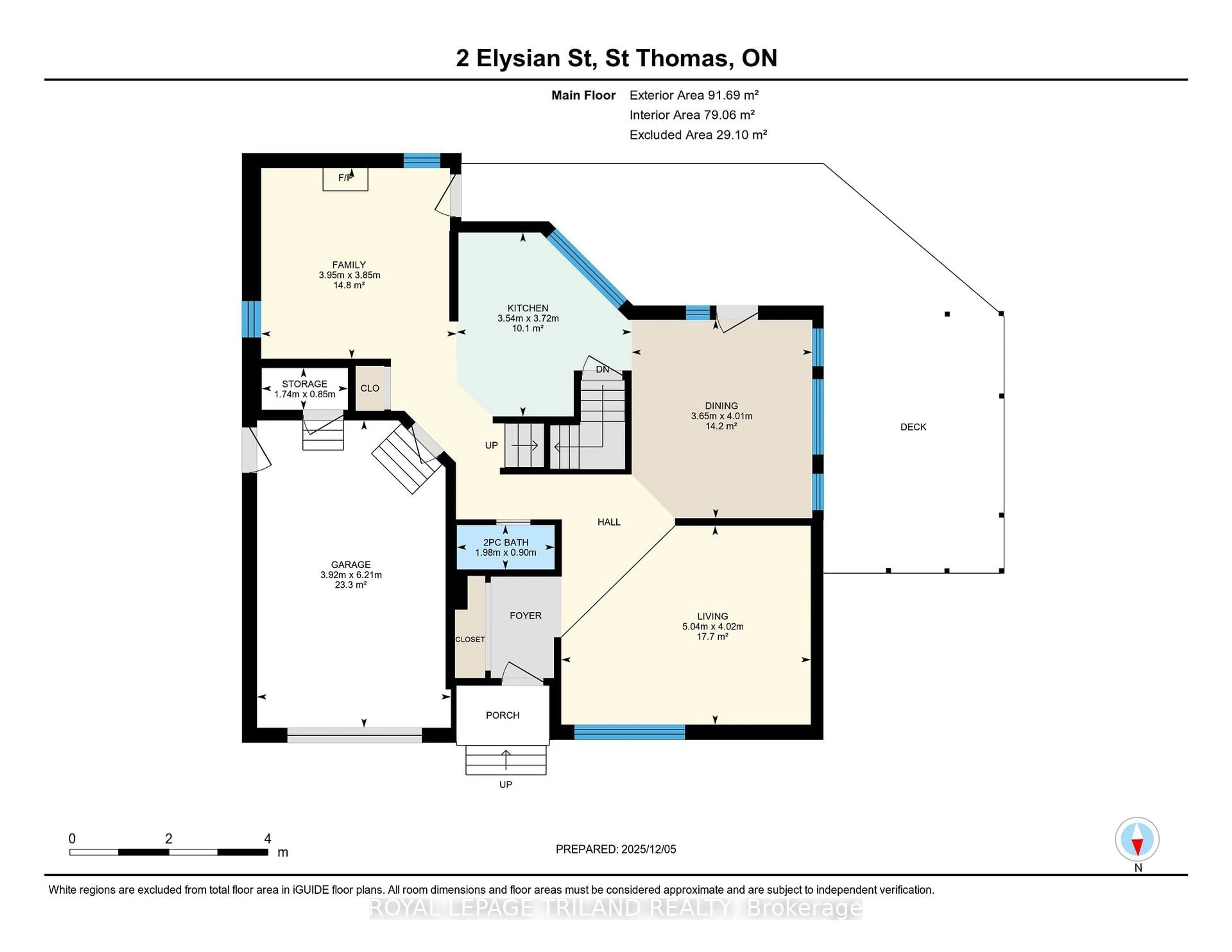 Floor plan for 2 Elysian St, St. Thomas Ontario N5P 4E7