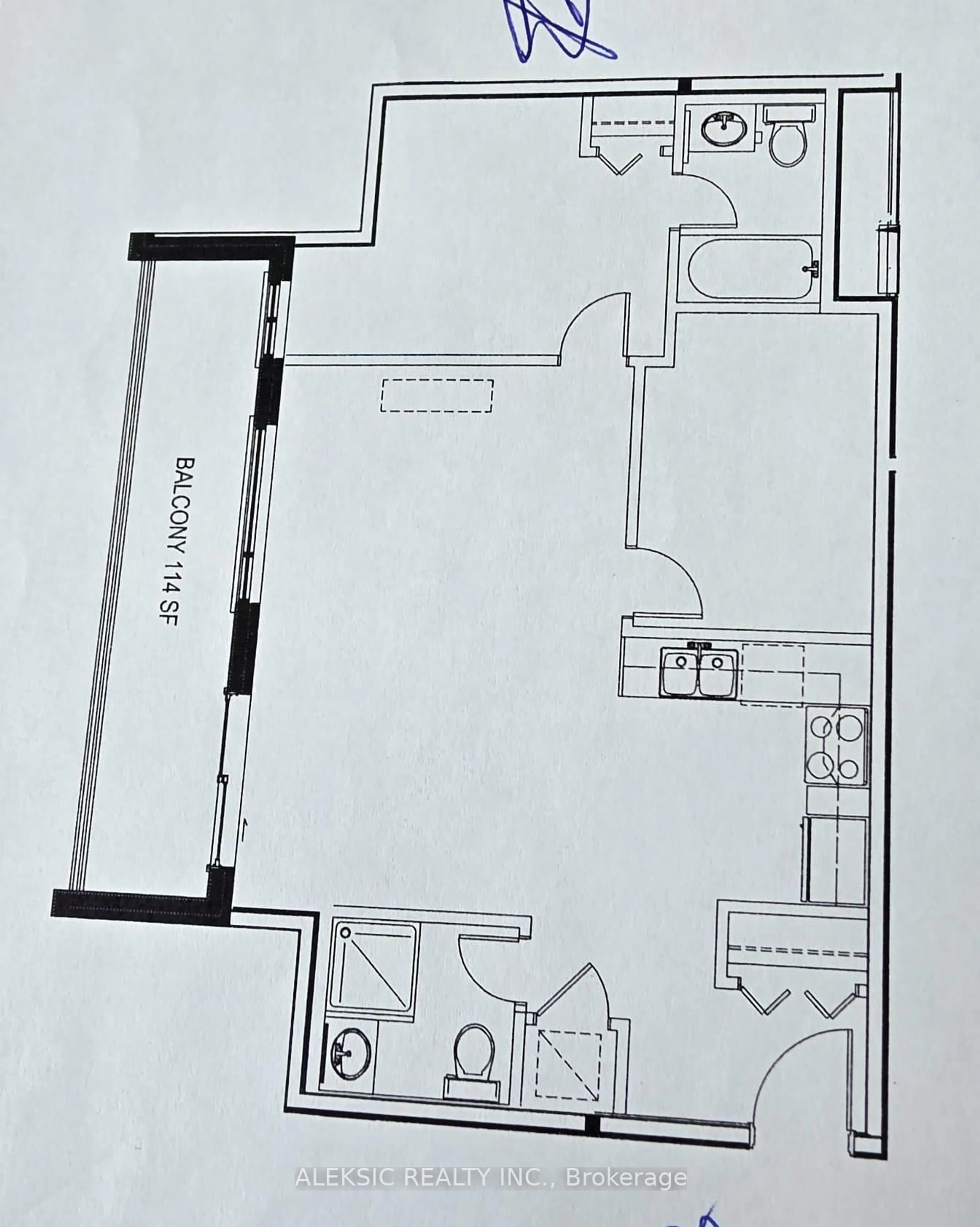 Floor plan for 275 Larch St #H404, Waterloo Ontario N2L 3R2