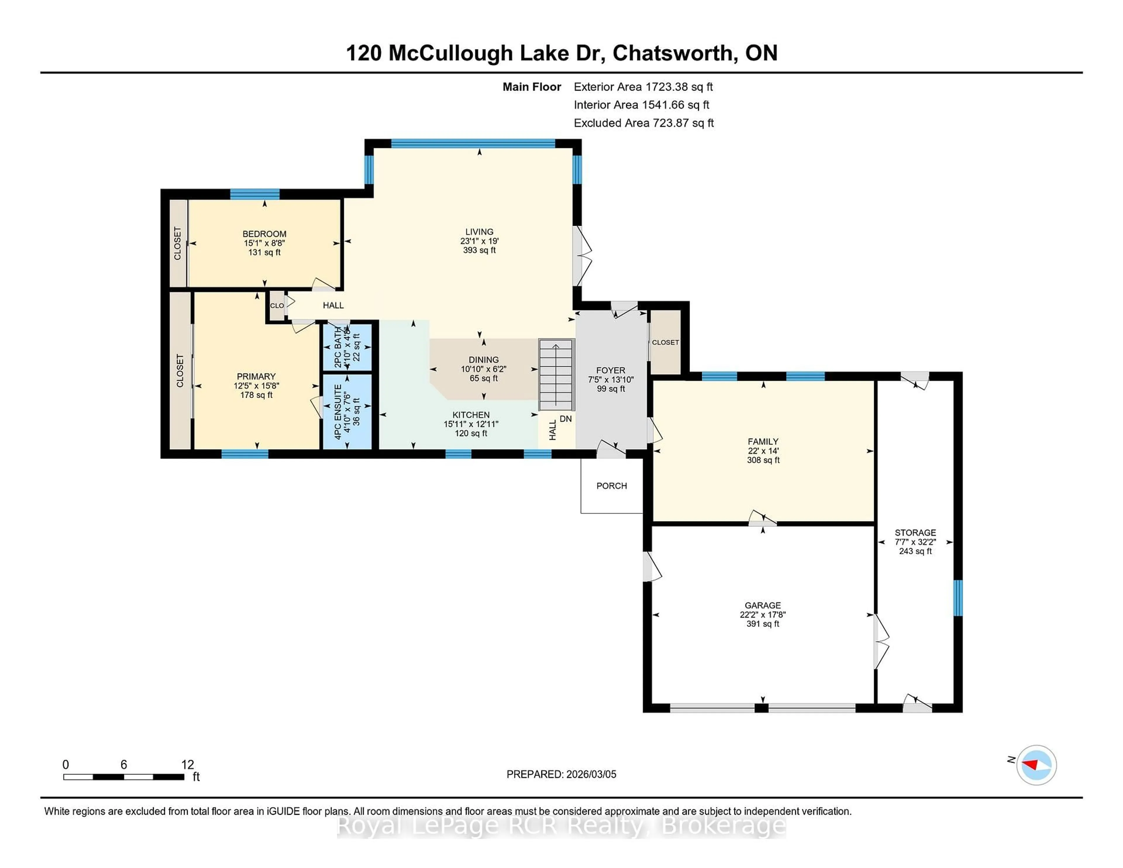 Floor plan for 120 McCullough Lake Dr, Chatsworth Ontario N0H 2V0