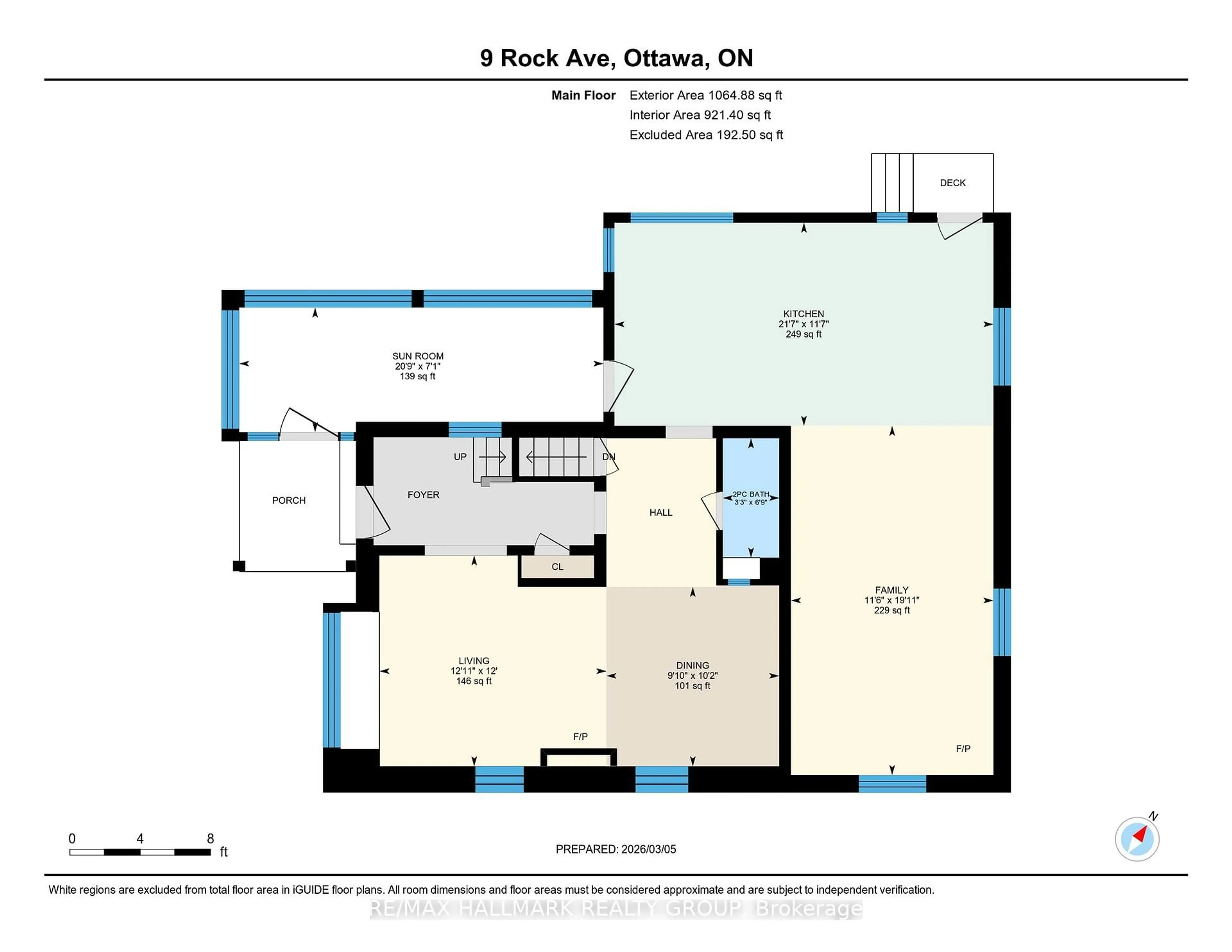 Floor plan for 9 Rock Ave, Ottawa Ontario K1M 1A5