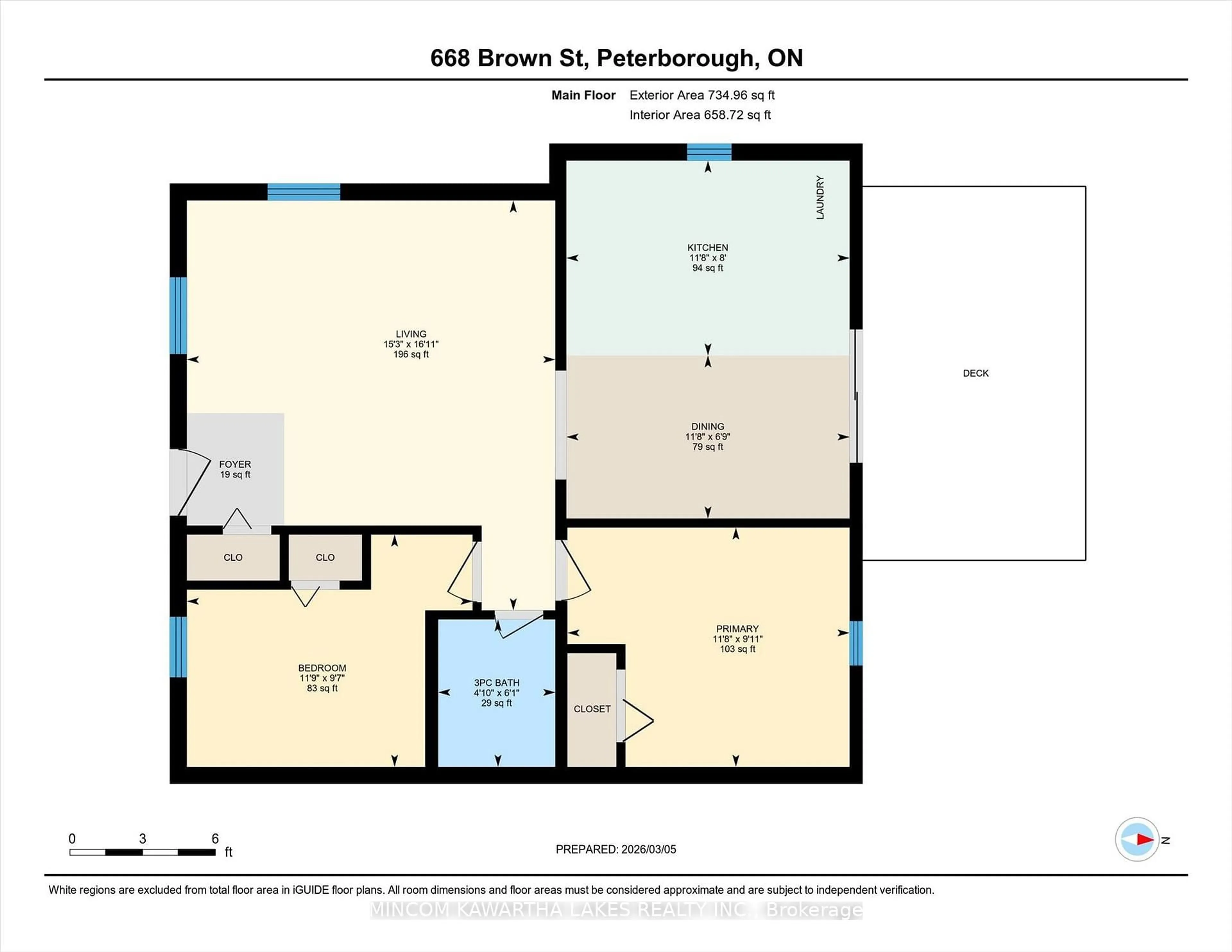 Floor plan for 668 Brown St, Peterborough Ontario K9J 4K5