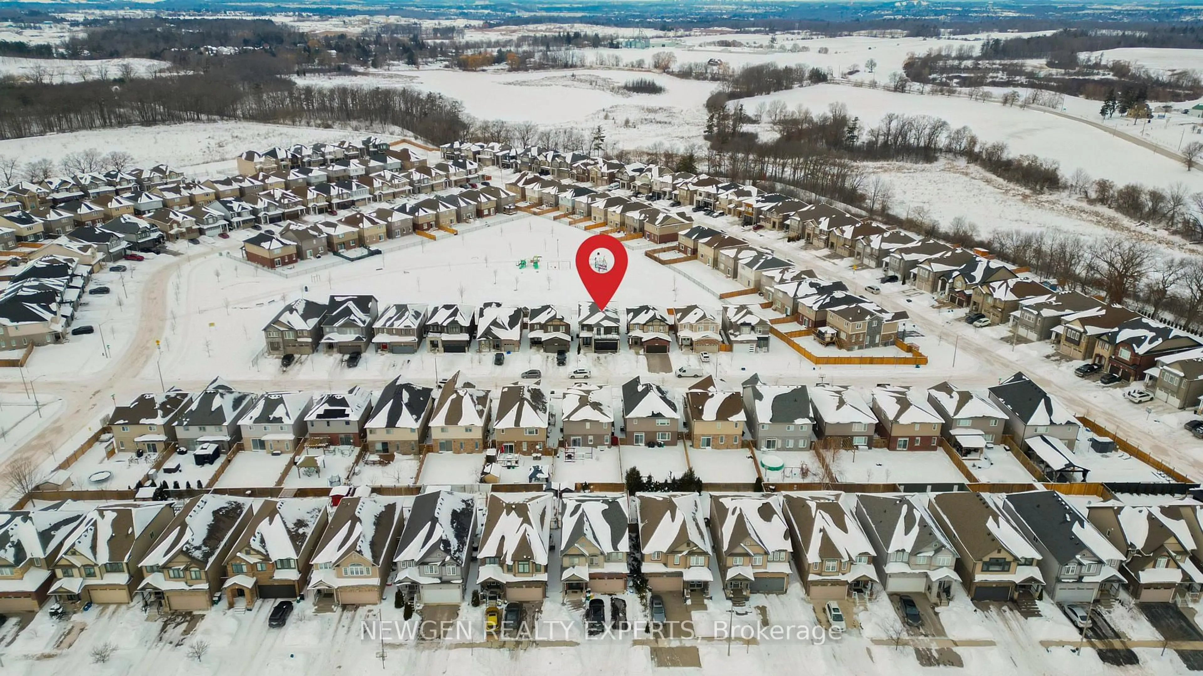 A pic from outside/outdoor area/front of a property/back of a property/a pic from drone, street for 409 Freure Dr, Cambridge Ontario N1S 0A2