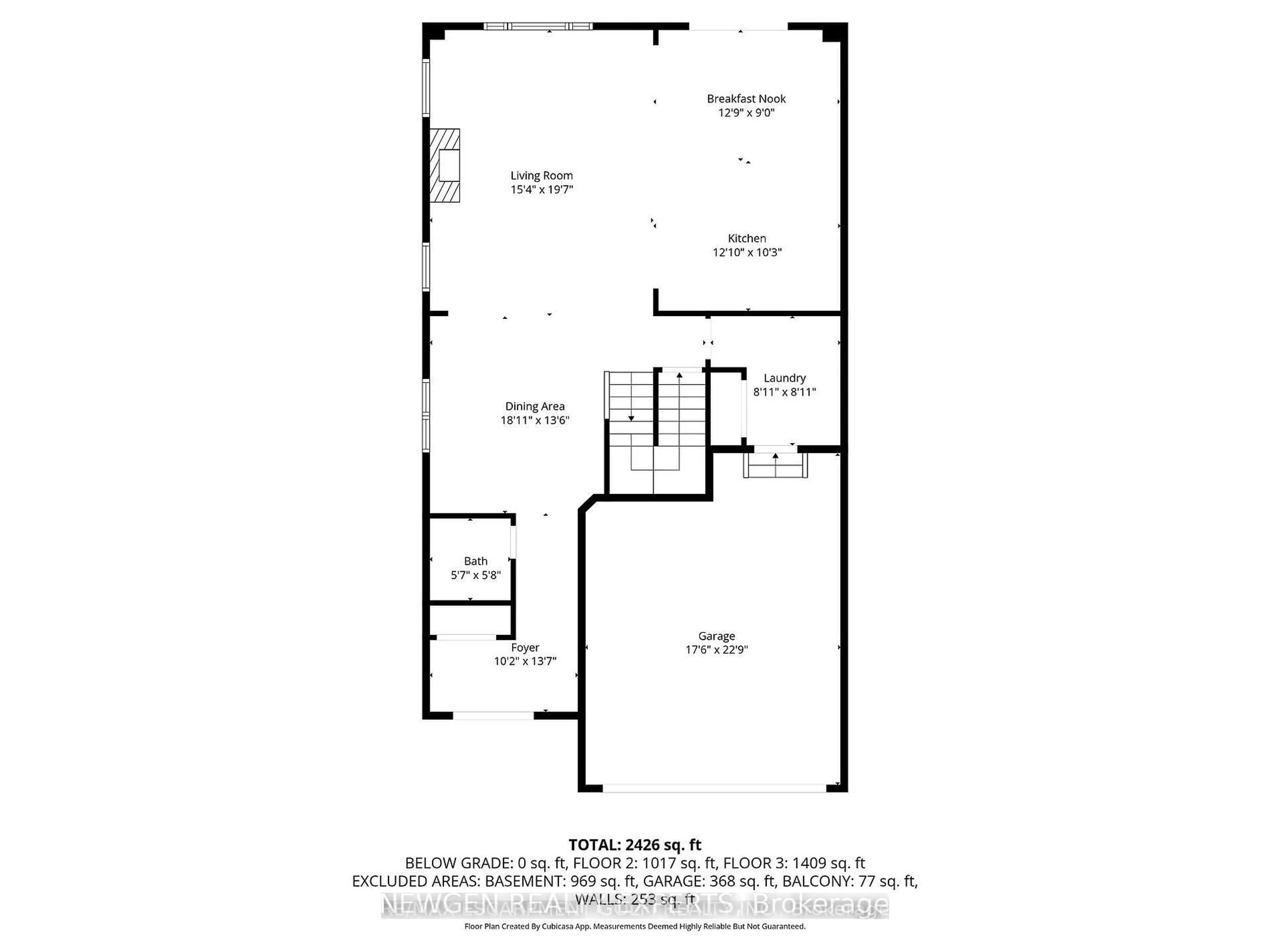 Floor plan for 409 Freure Dr, Cambridge Ontario N1S 0A2